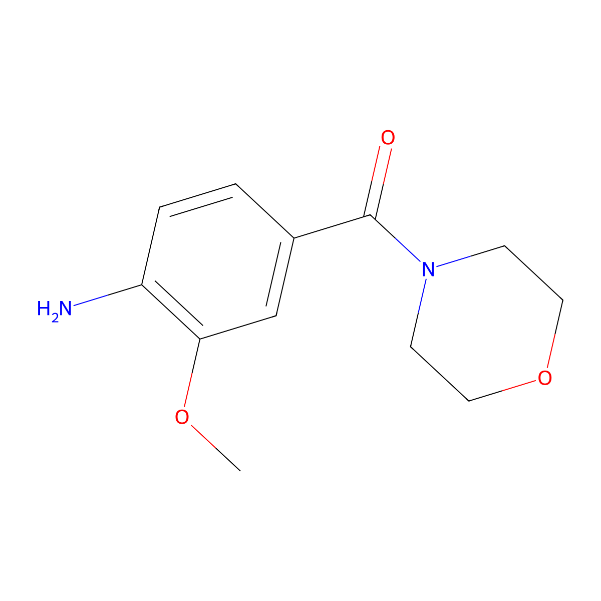 2-Methoxy-4-[(morpholin-4-yl)carbonyl]aniline molecular structure, CAS 761441-08-1