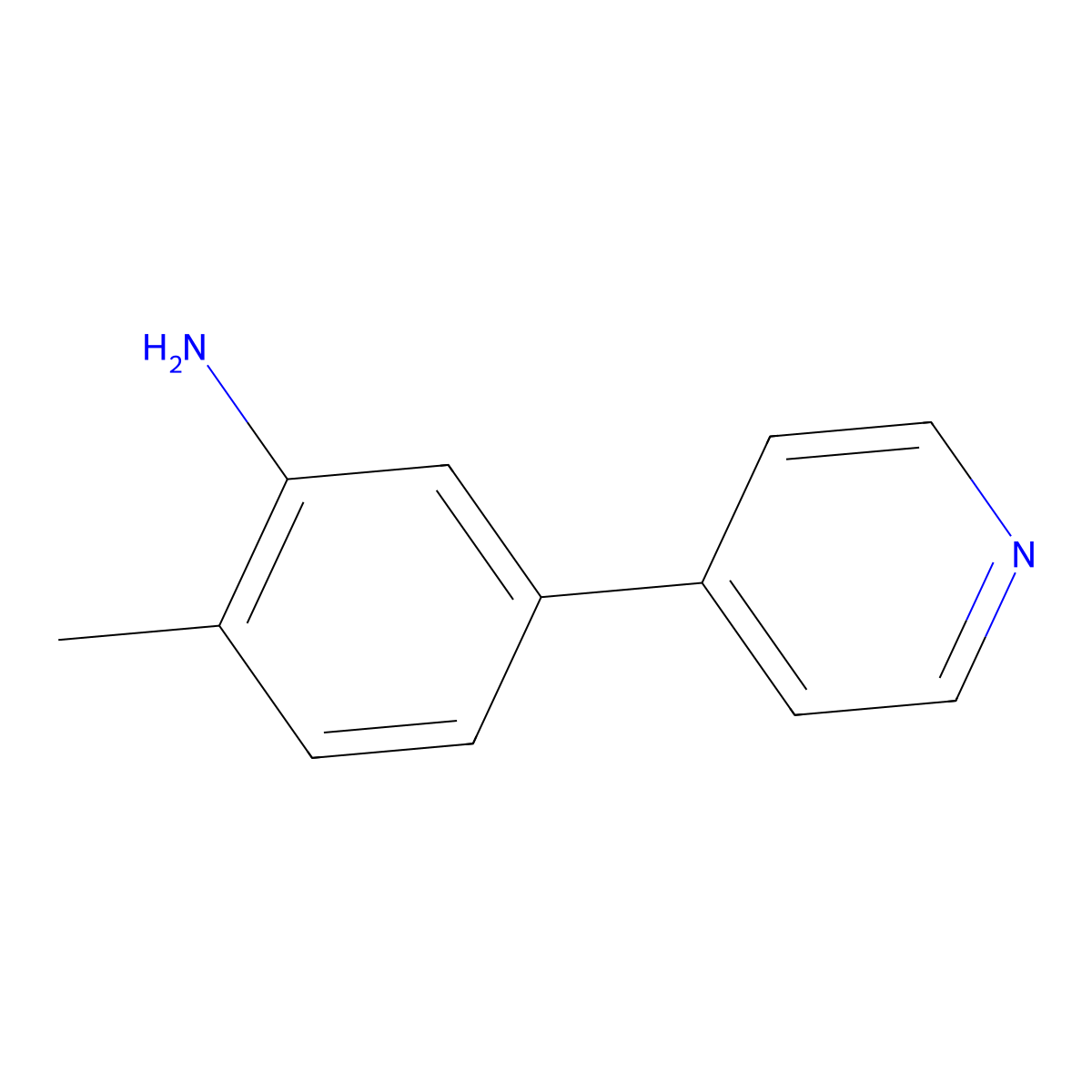 2-Methyl-5-(pyridin-4-yl)aniline molecular structure, CAS 761441-12-7