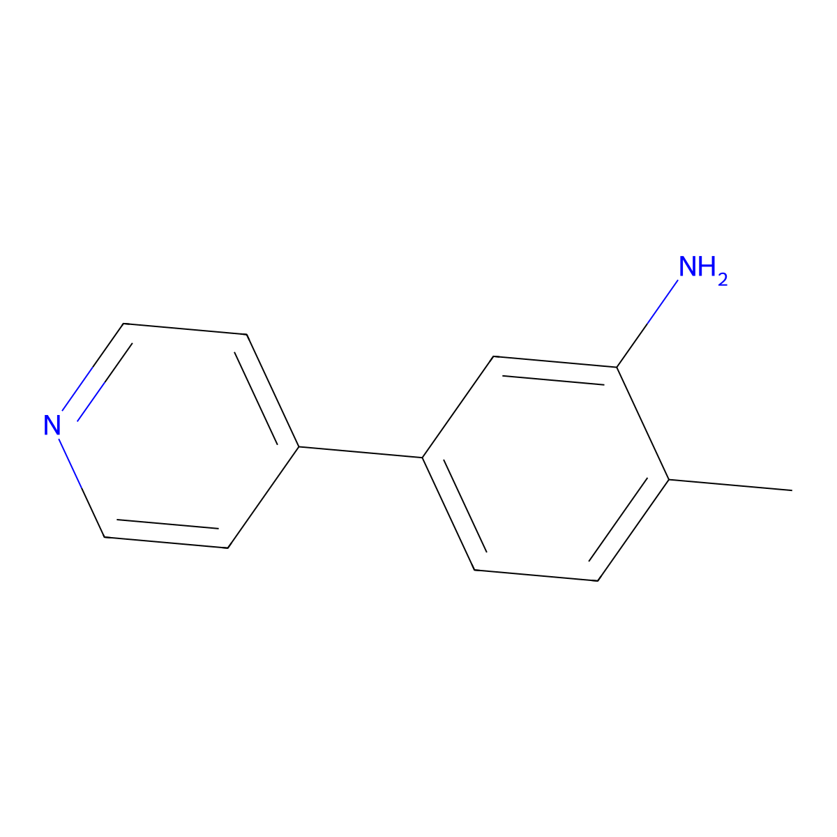 2-Methyl-5-(pyridin-4-yl)aniline molecular structure, CAS 761441-12-7