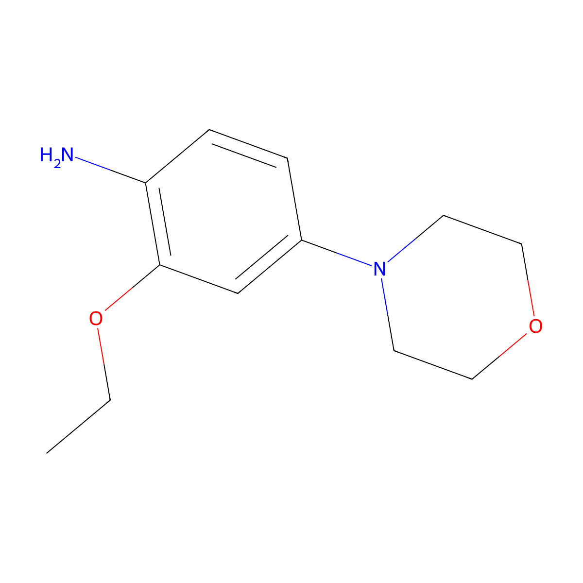 2-Ethoxy-4-(morpholin-4-yl)aniline molecular structure, CAS 761441-14-9