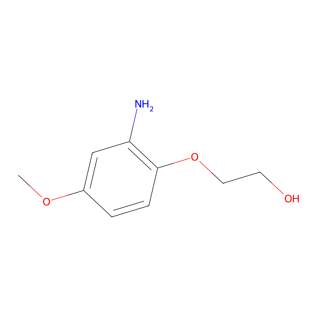 2-(2-Amino-4-methoxyphenoxy)ethanol molecular structure, CAS 761441-16-1