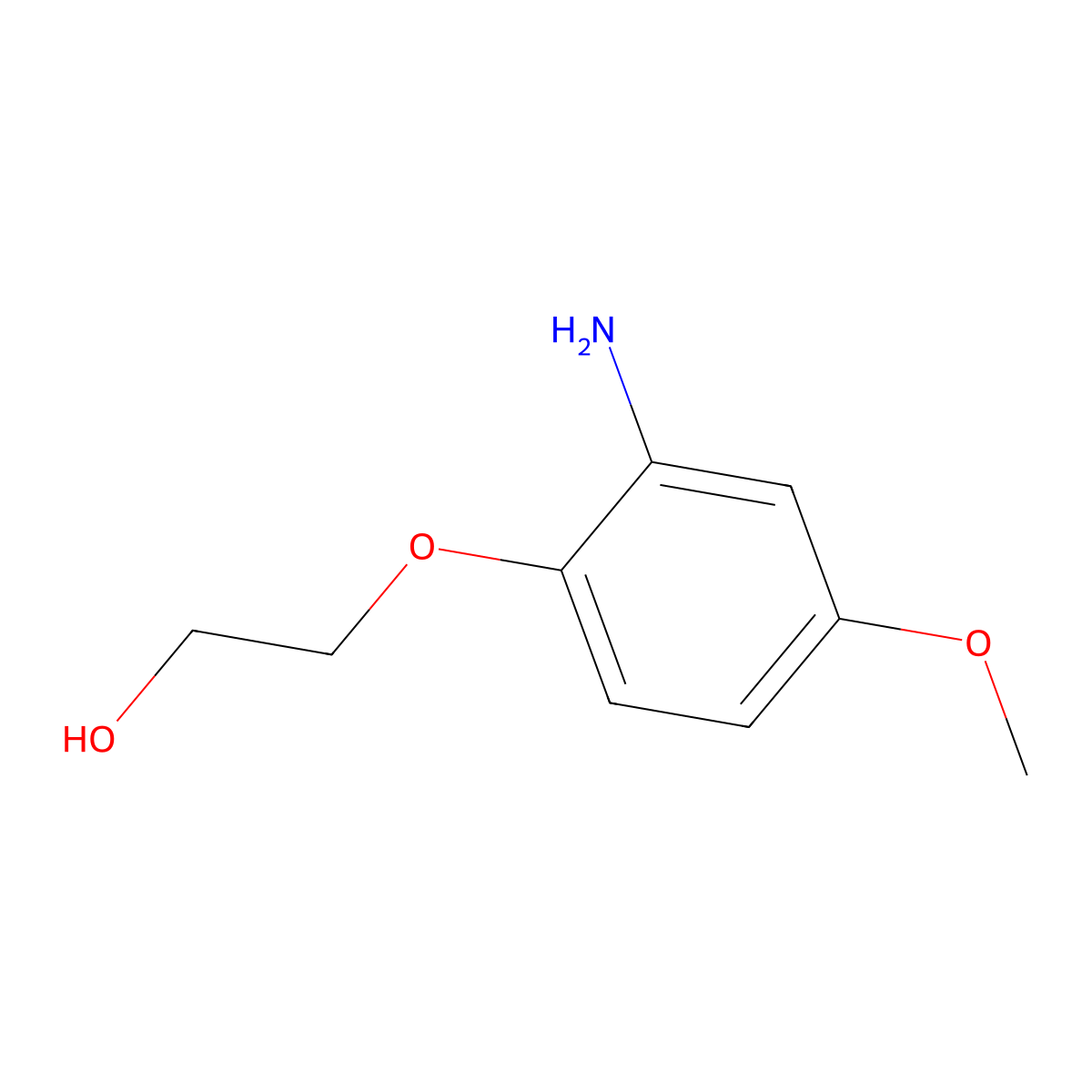 2-(2-Amino-4-methoxyphenoxy)ethanol molecular structure, CAS 761441-16-1
