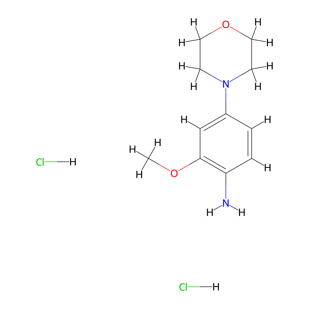 2-Methoxy-4-morpholinoaniline dihydrochloride molecular structure, CAS 761441-21-8