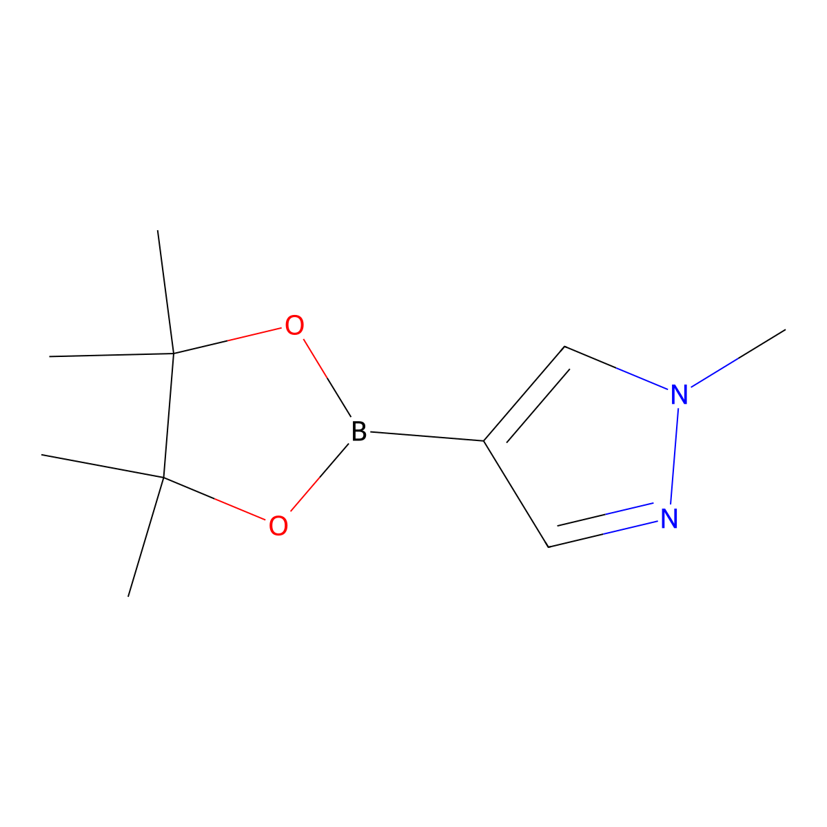 1-Methyl-4-(4,4,5,5-tetramethyl-1,3,2-dioxaborolan-2-yl)-1H-pyrazole molecular structure, CAS 761446-44-0