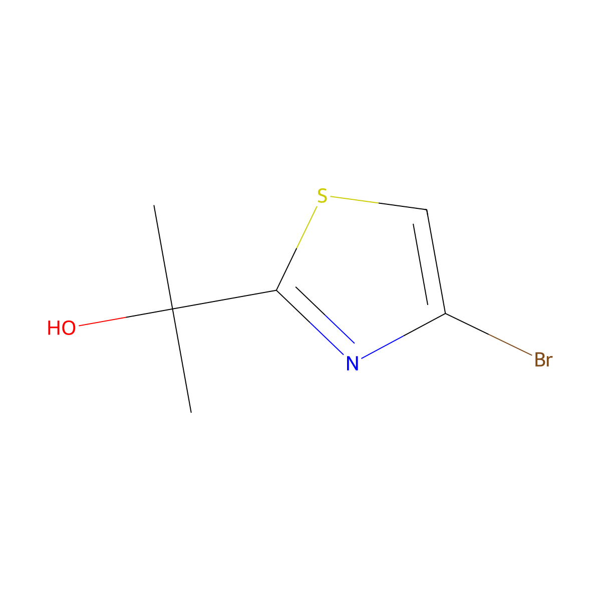 2-(4-Bromo-1,3-thiazol-2-yl)propan-2-ol molecular structure, CAS 761447-63-6