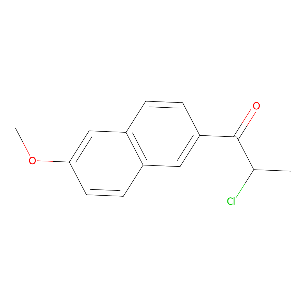 2-Chloro-1-(6-methoxynaphthalen-2-yl)propan-1-one molecular structure, CAS 76145-94-3