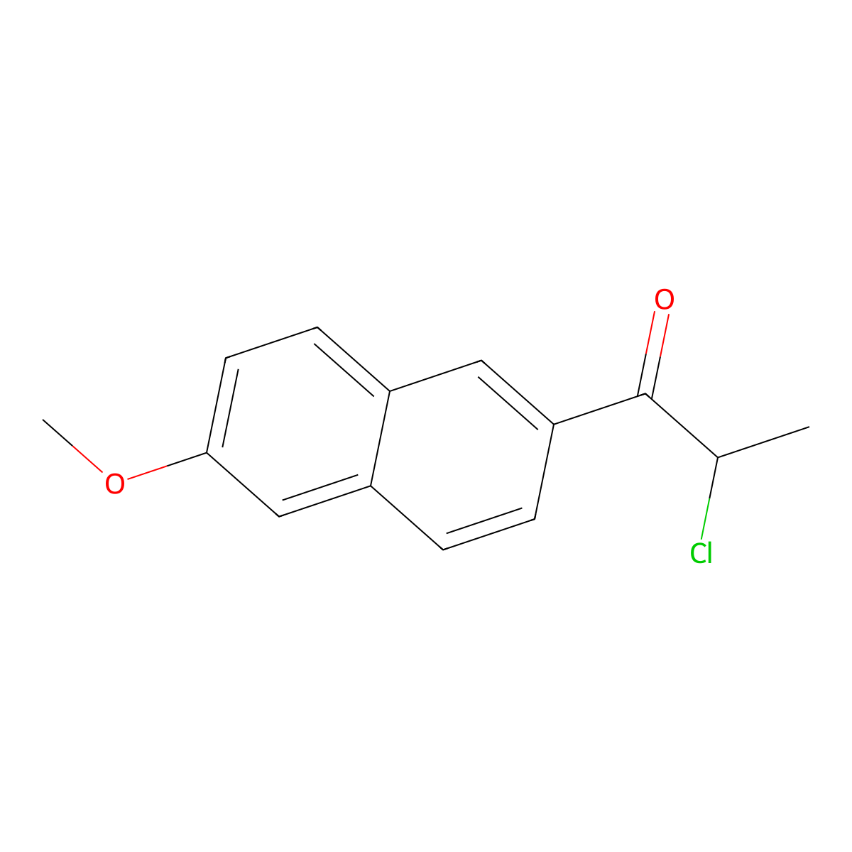 2-Chloro-1-(6-methoxynaphthalen-2-yl)propan-1-one molecular structure, CAS 76145-94-3