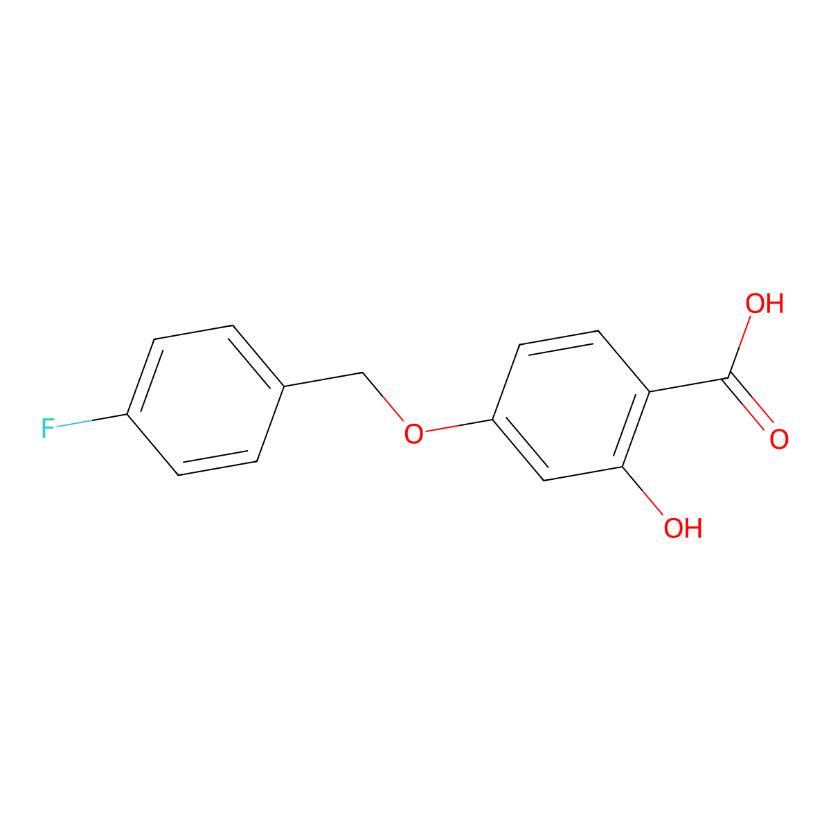 4-[(4-fluorophenyl)methoxy]-2-hydroxy-benzoic Acid molecular structure, CAS 761455-25-8