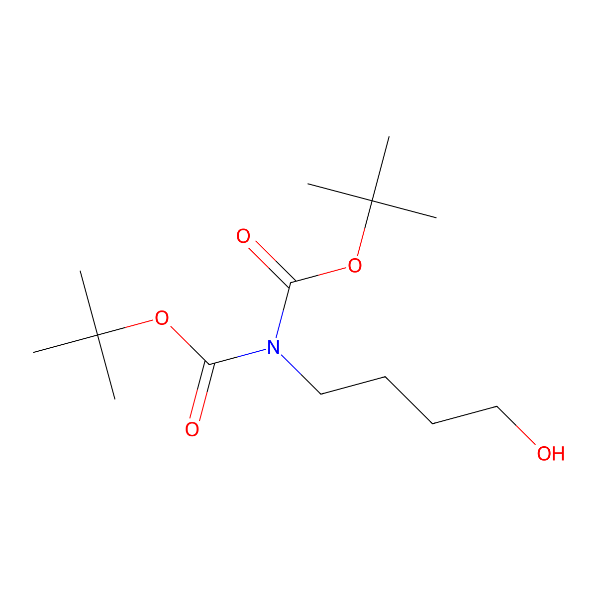 Di-tert-butyl (4-hydroxybutyl)imidodicarbonate molecular structure, CAS 761456-72-8