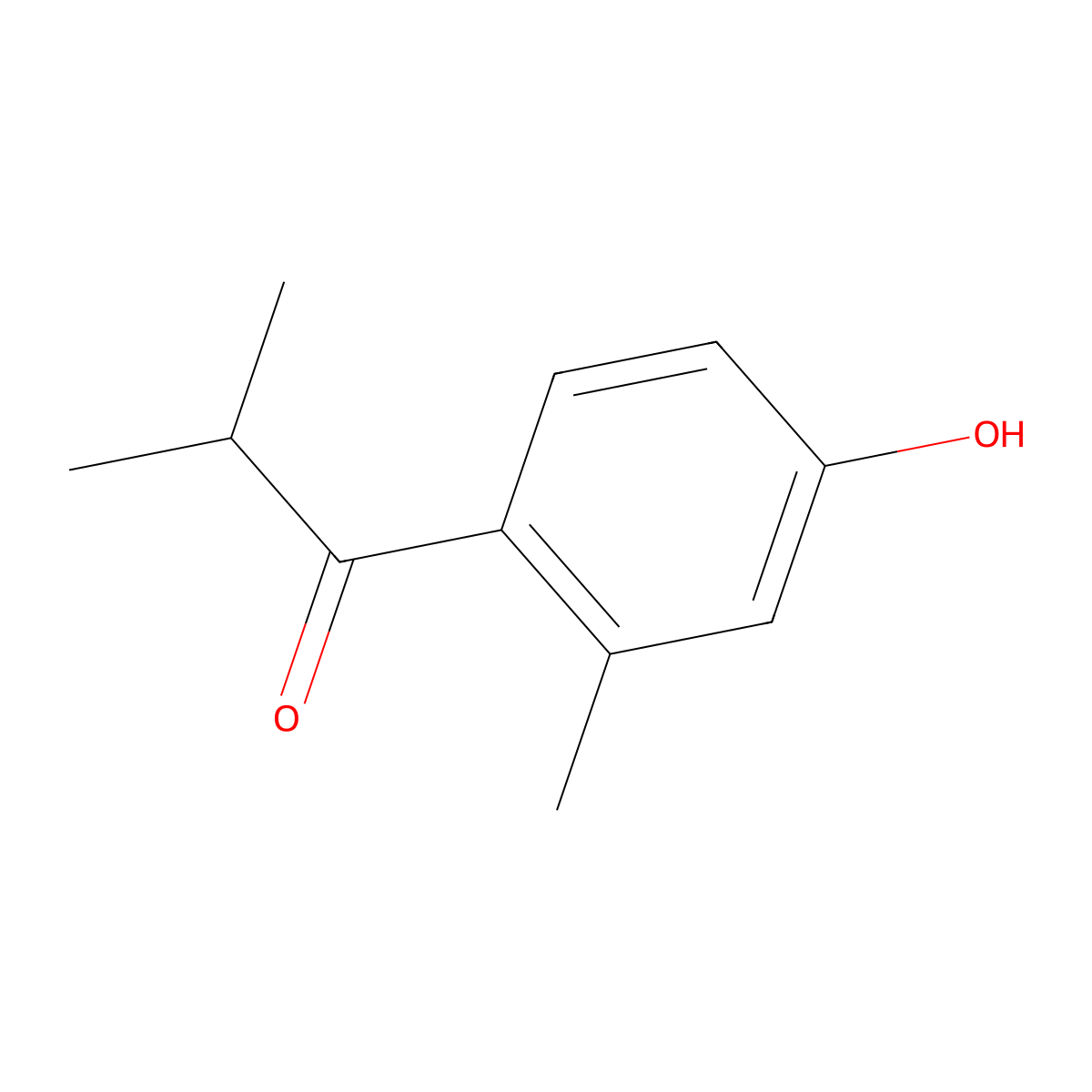 1-(4-Hydroxy-2-methylphenyl)-2-methylpropan-1-one molecular structure, CAS 761459-40-9