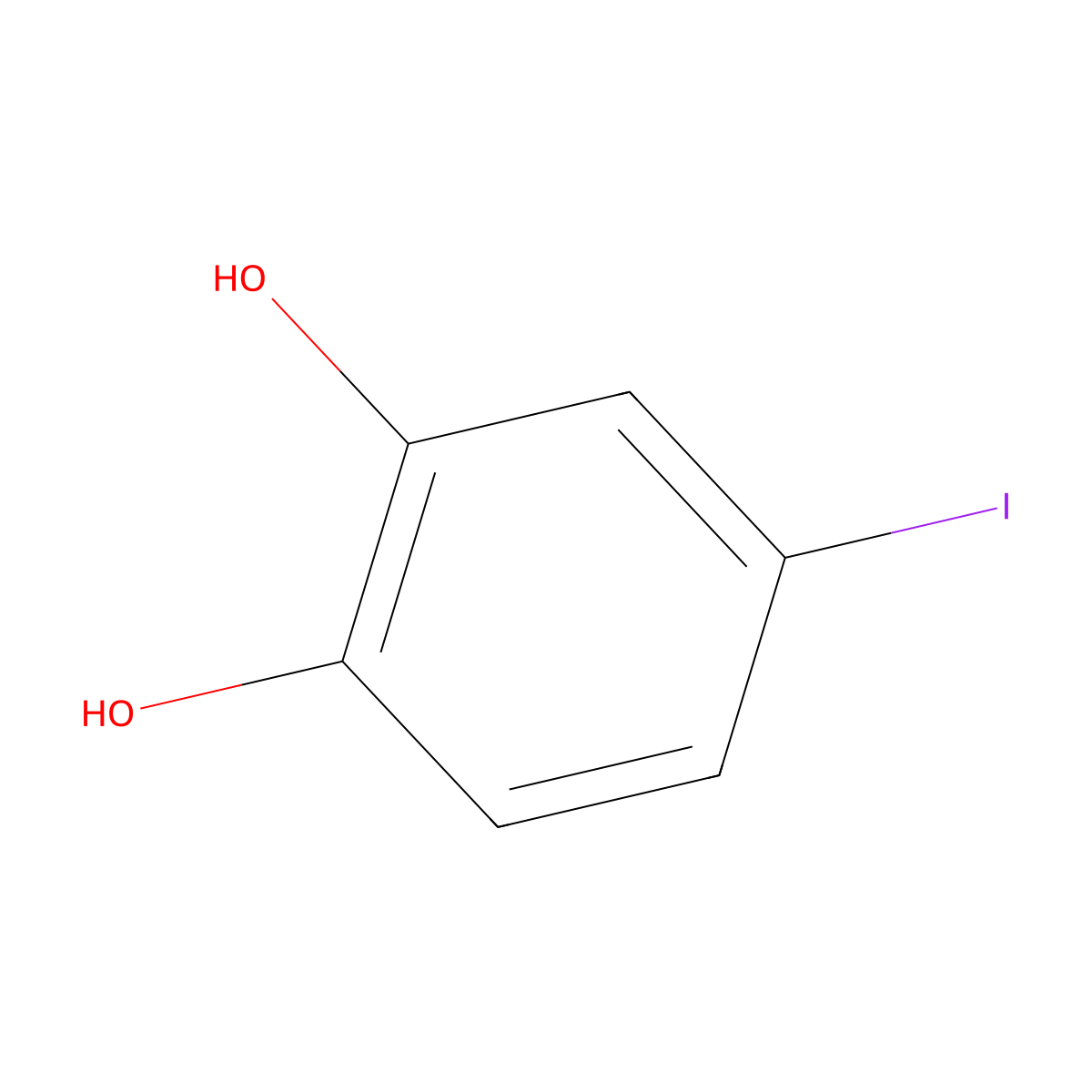 4-Iodobenzene-1,2-diol molecular structure, CAS 76149-14-9
