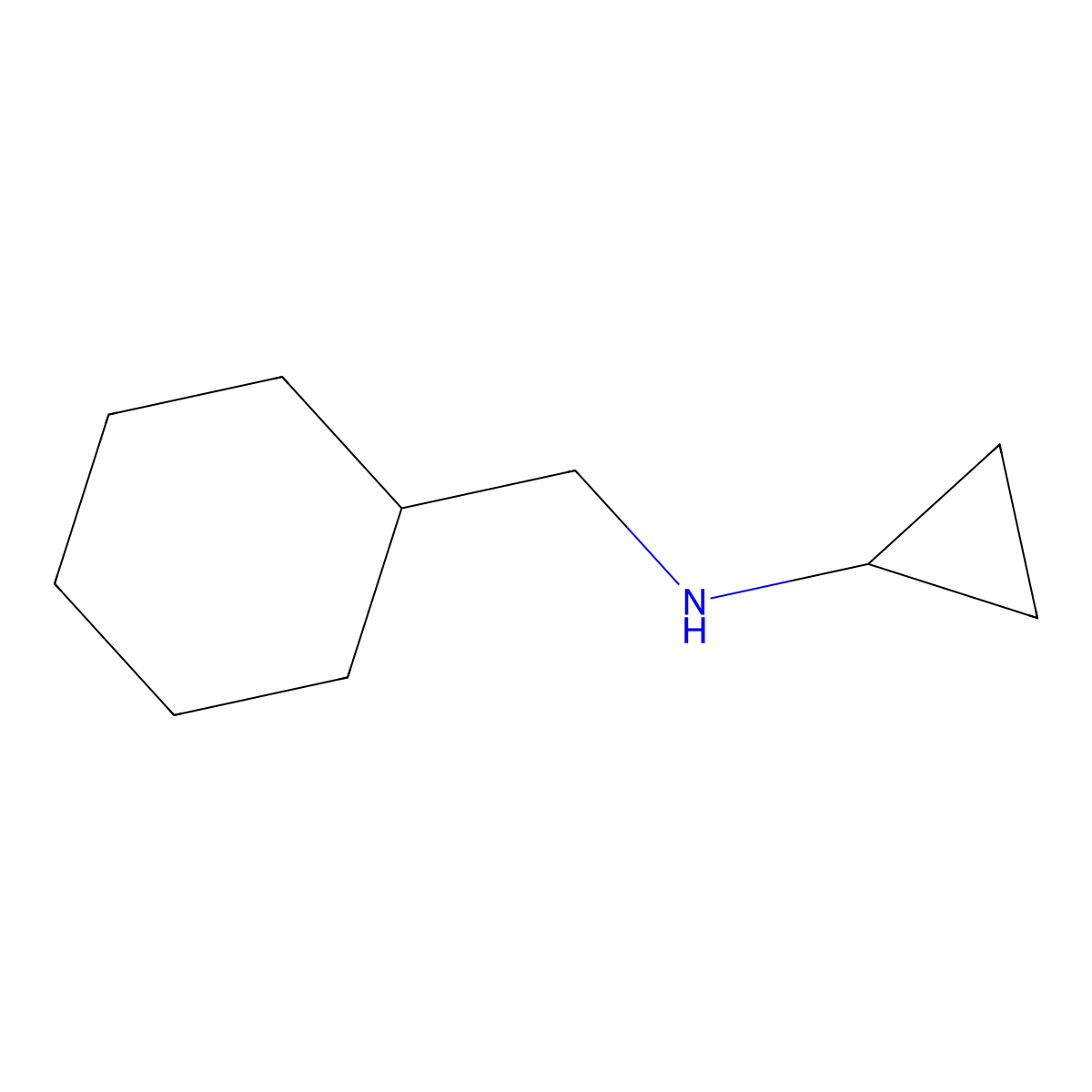 Cyclohexanemethylamine, N-cyclopropyl- molecular structure, CAS 7615-85-2