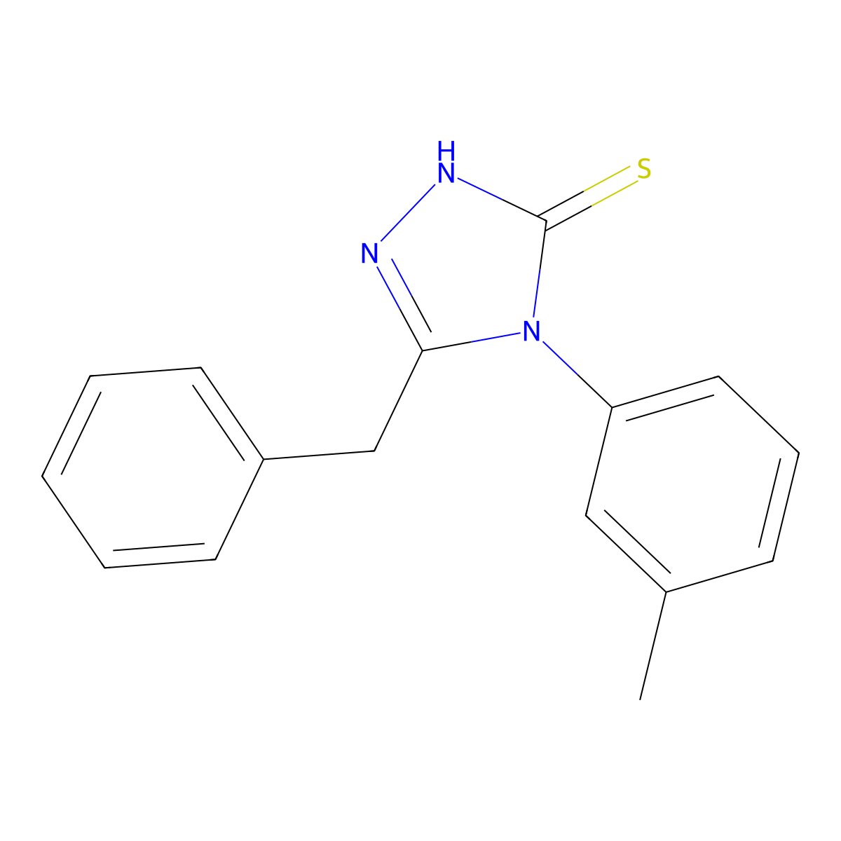 5-benzyl-4-(3-methylphenyl)-4H-1,2,4-triazole-3-thiol molecular structure, CAS 76151-23-0