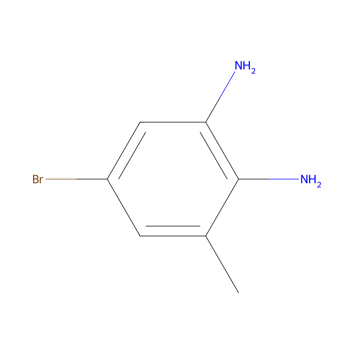5-Bromo-3-methylbenzene-1,2-diamine molecular structure, CAS 76153-06-5