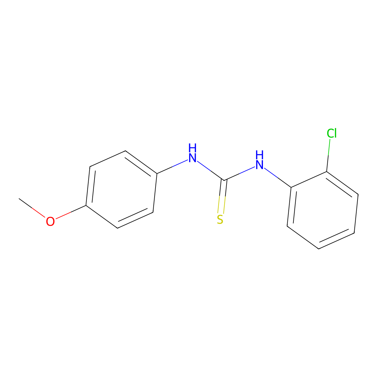 1-(2-Chlorophenyl)-3-(4-methoxyphenyl)thiourea molecular structure, CAS 76153-57-6