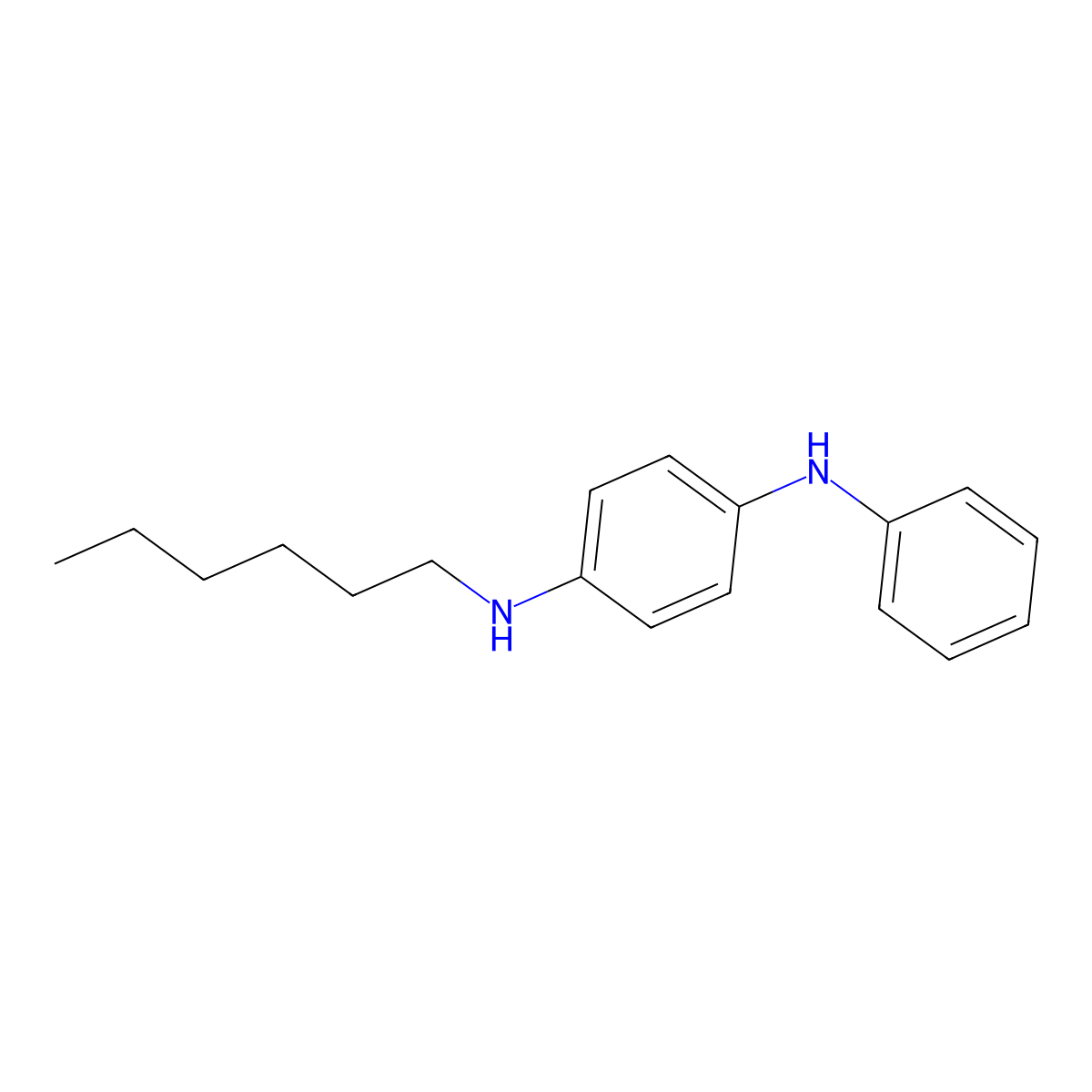 N1-Hexyl-N4-phenylbenzene-1,4-diamine molecular structure, CAS 76154-77-3
