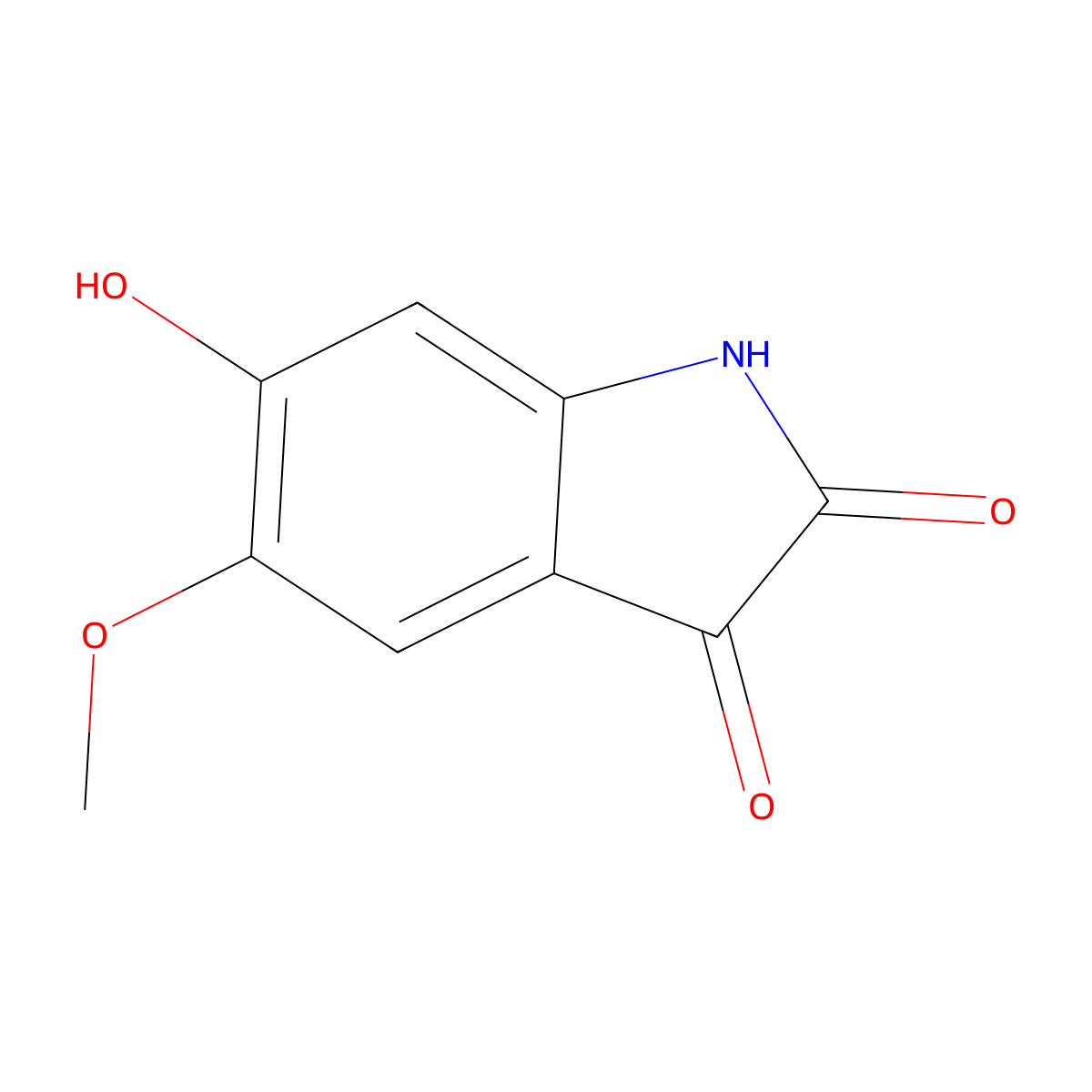 6-Hydroxy-5-methoxyisatin molecular structure, CAS 76159-78-9