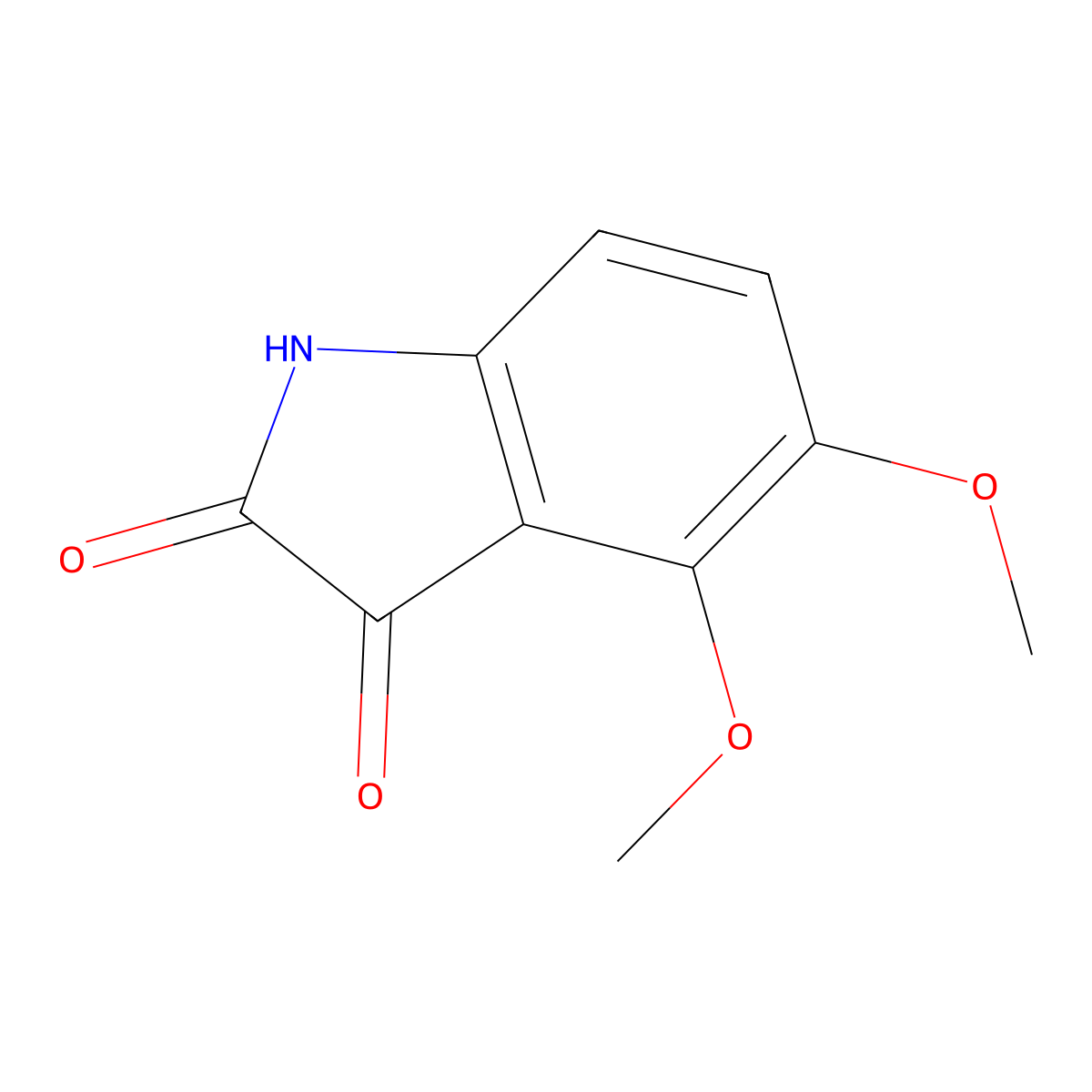 4,5-Dimethoxyindoline-2,3-dione molecular structure, CAS 76159-83-6