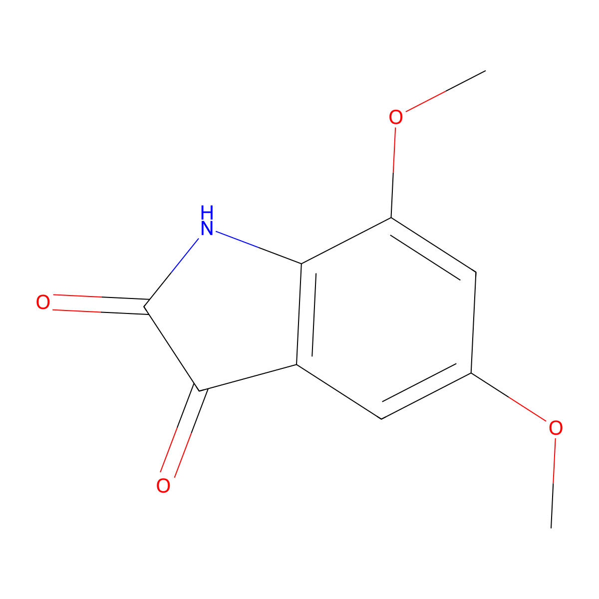5,7-Dimethoxy-1H-indole-2,3-dione molecular structure, CAS 76159-92-7