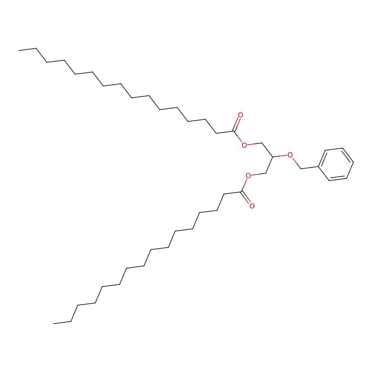1,3-Dipalmitoyl-2-O-benzylglycerol molecular structure, CAS 76163-48-9