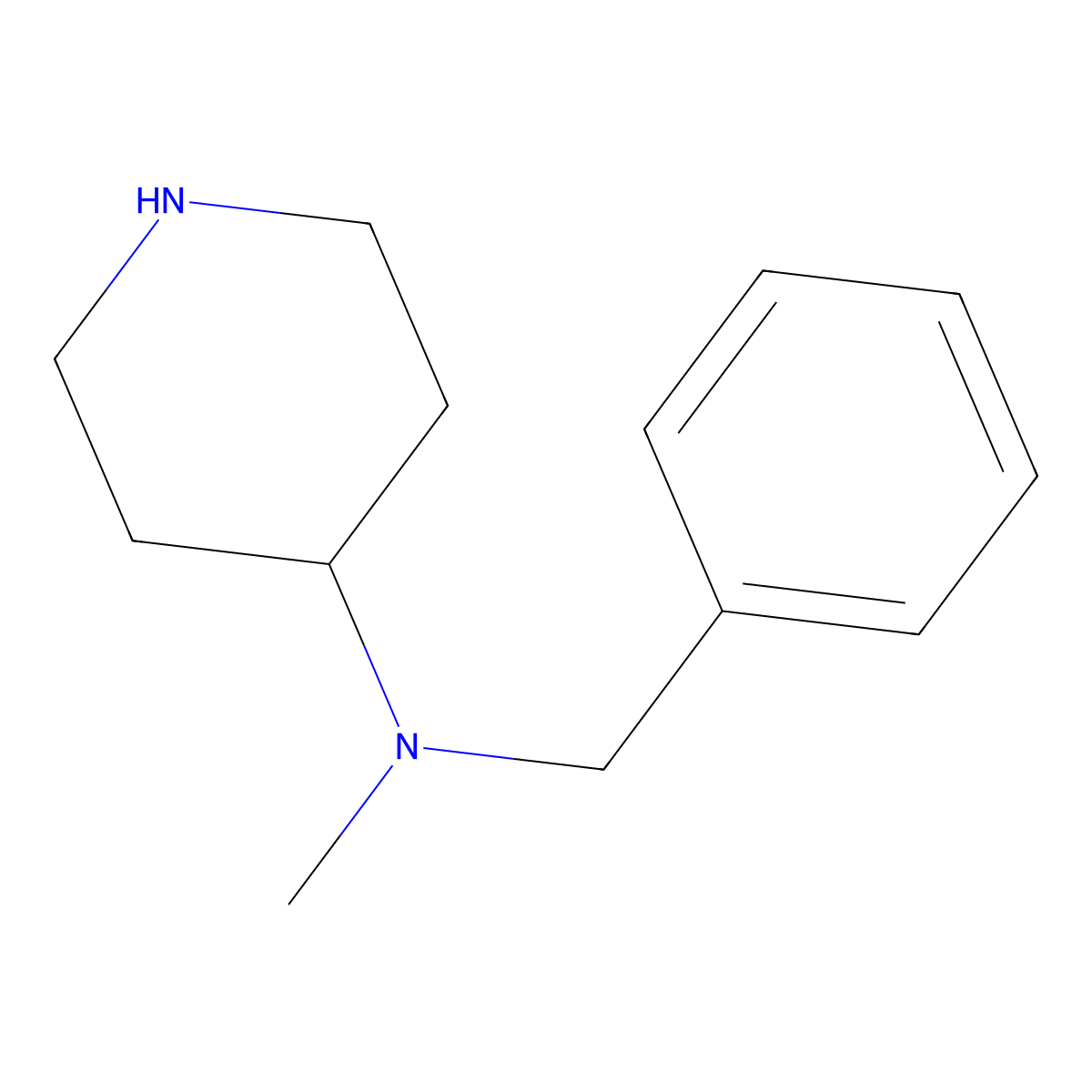 N-Benzyl-N-methylpiperidin-4-amine molecular structure, CAS 76167-62-9