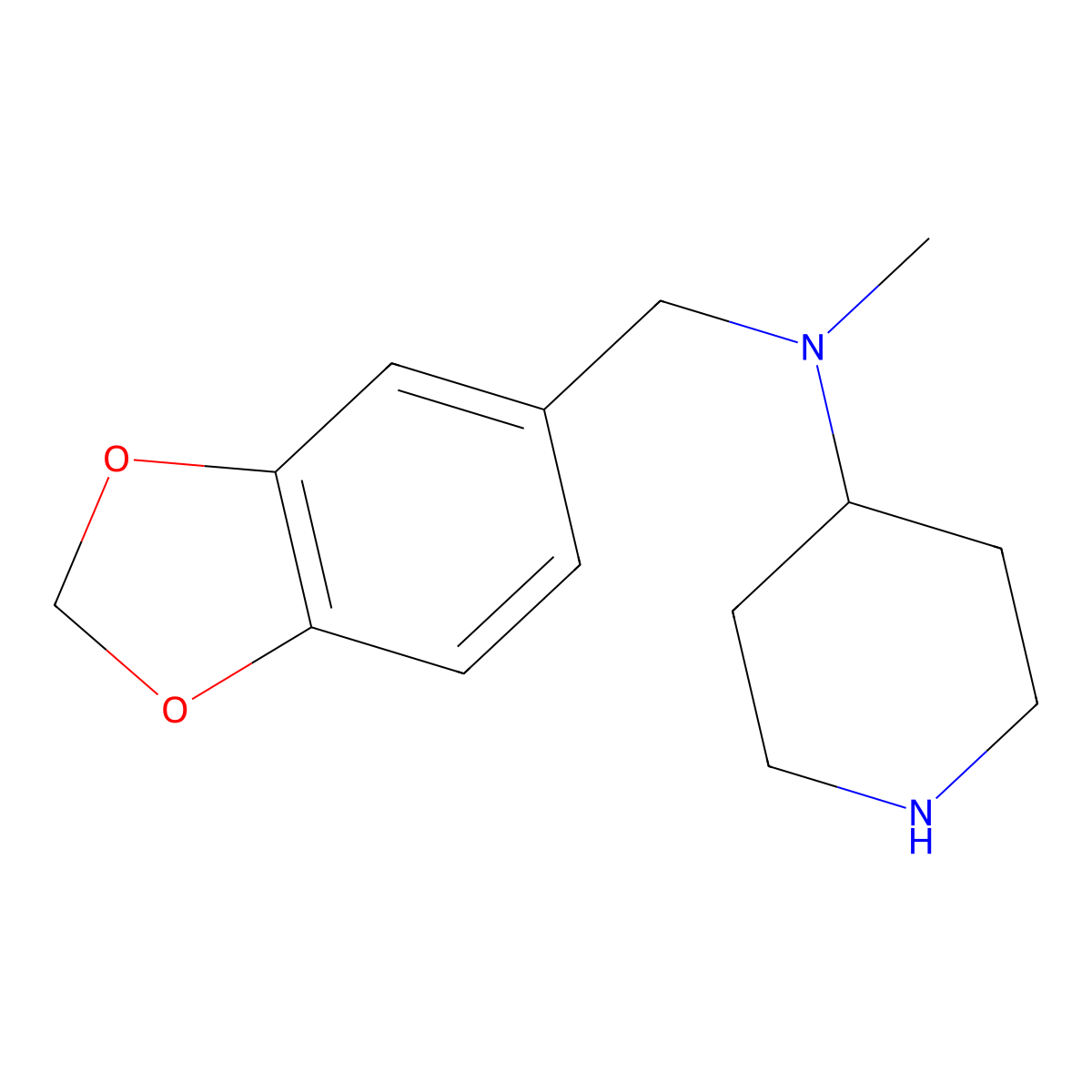 N-(1,3-Benzodioxol-5-ylmethyl)-N-methyl-4-piperidinamine molecular structure, CAS 76167-63-0
