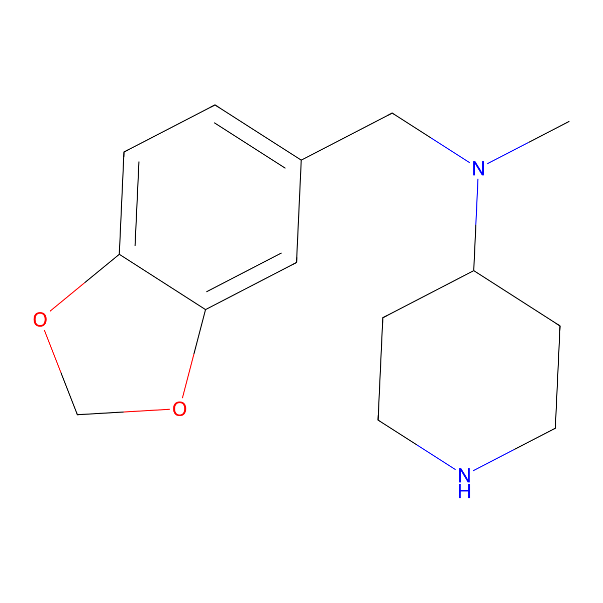 N-(1,3-Benzodioxol-5-ylmethyl)-N-methyl-4-piperidinamine molecular structure, CAS 76167-63-0