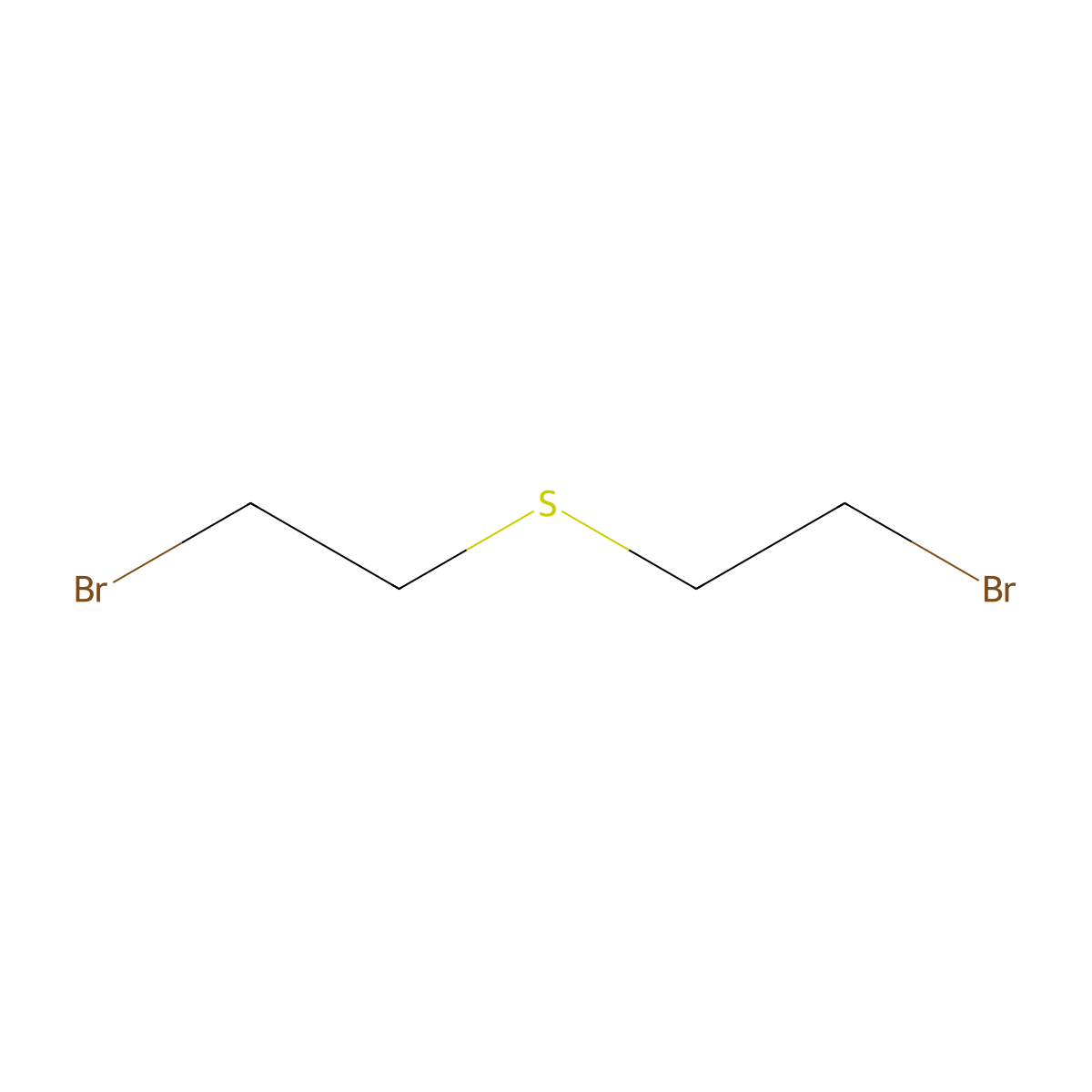 Bis(2-bromoethyl)sulfide molecular structure, CAS 7617-64-3