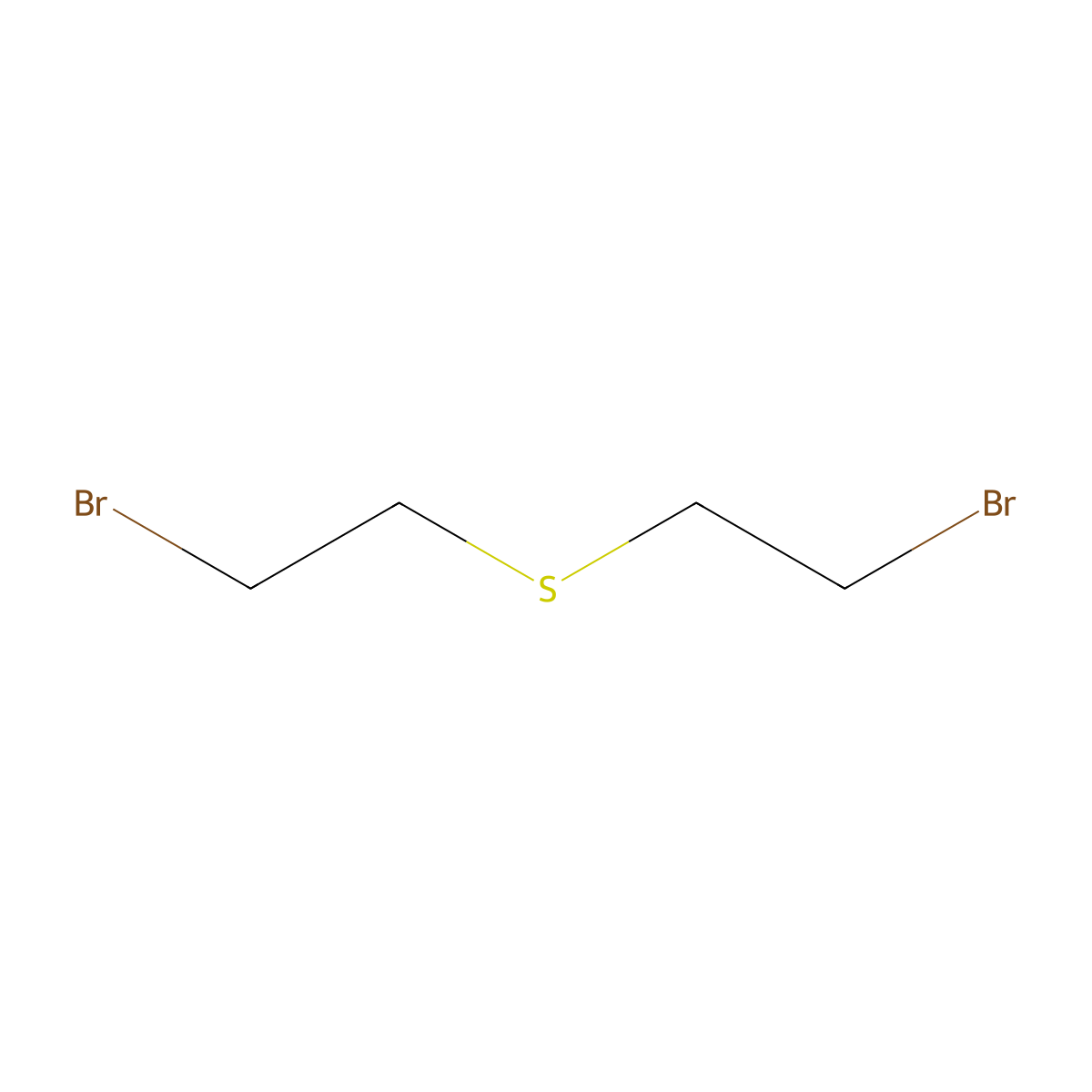 Bis(2-bromoethyl)sulfide molecular structure, CAS 7617-64-3