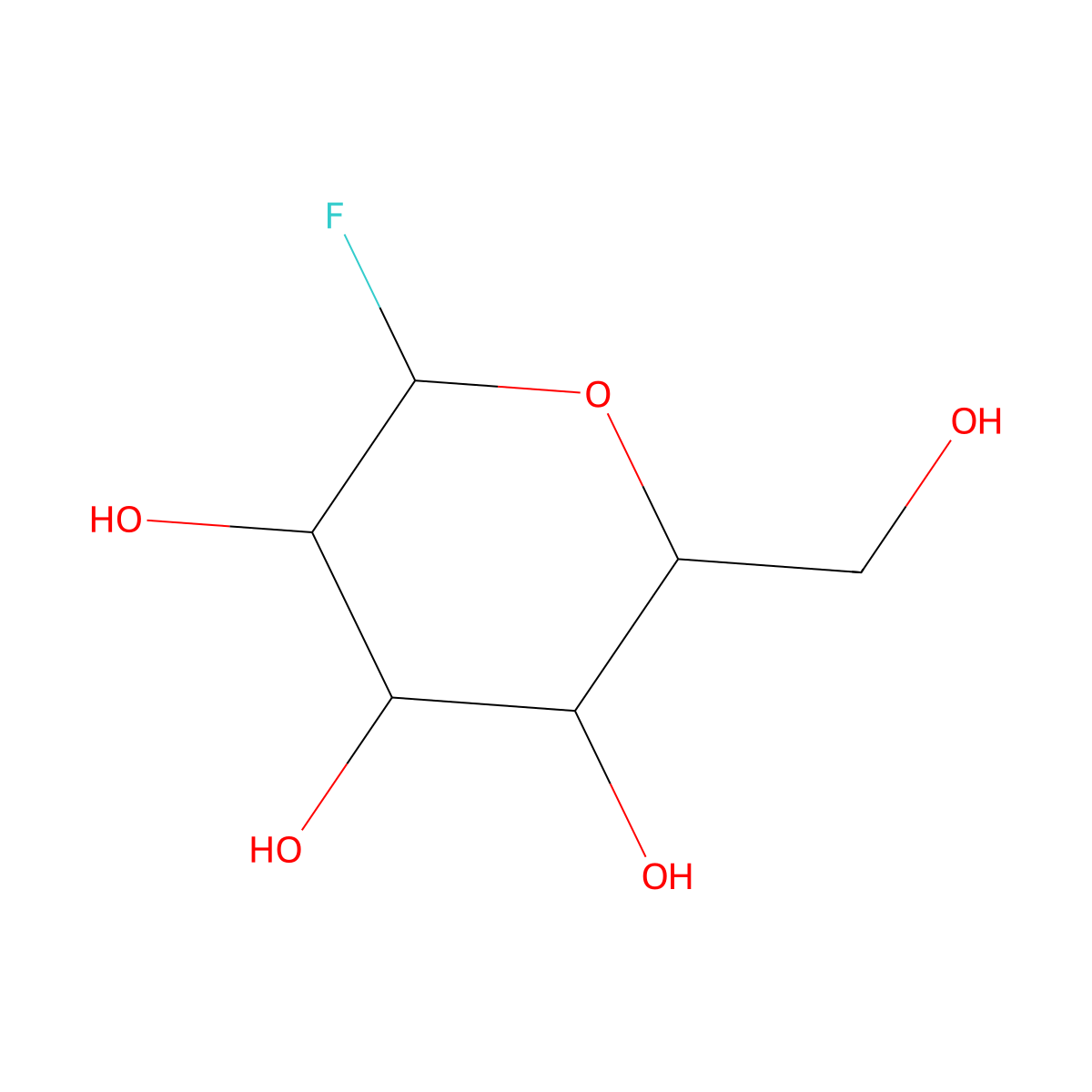 2-Fluoro-6-(hydroxymethyl)oxane-3,4,5-triol molecular structure, CAS 7617-95-0