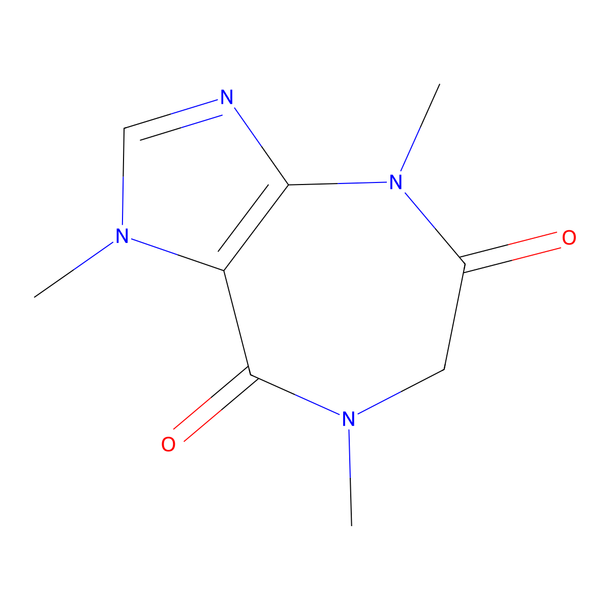 1,4,7-trimethyl-6H-imidazo[4,5-e][1,4]diazepine-5,8-dione molecular structure, CAS 76170-95-1