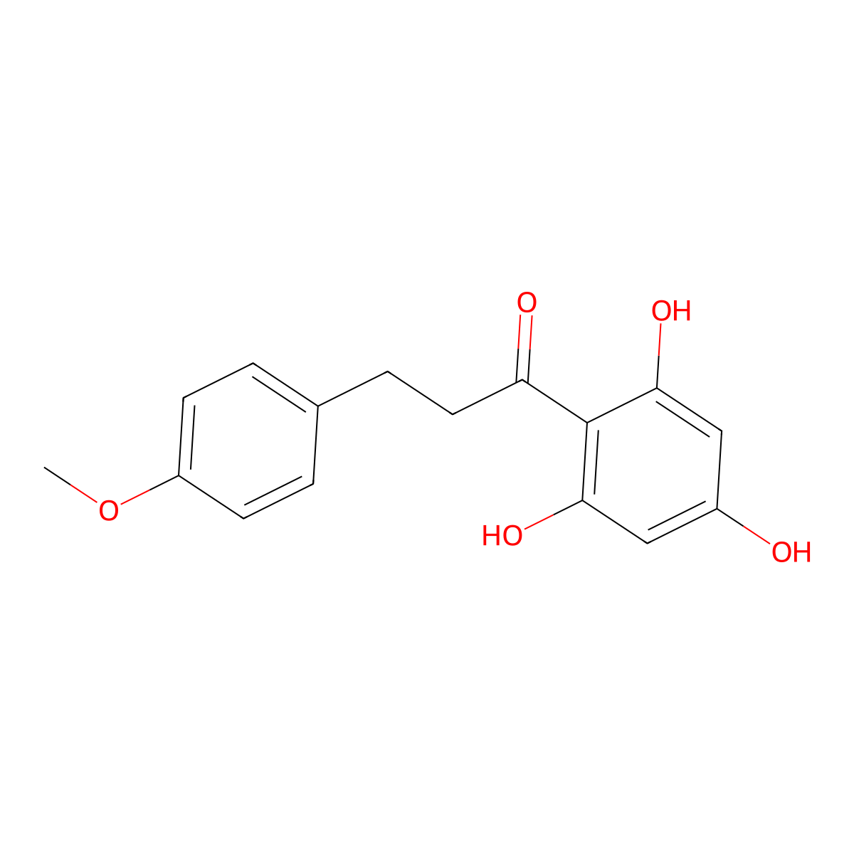 3-(4-Methoxyphenyl)-1-(2,4,6-trihydroxyphenyl)propan-1-one molecular structure, CAS 76172-68-4