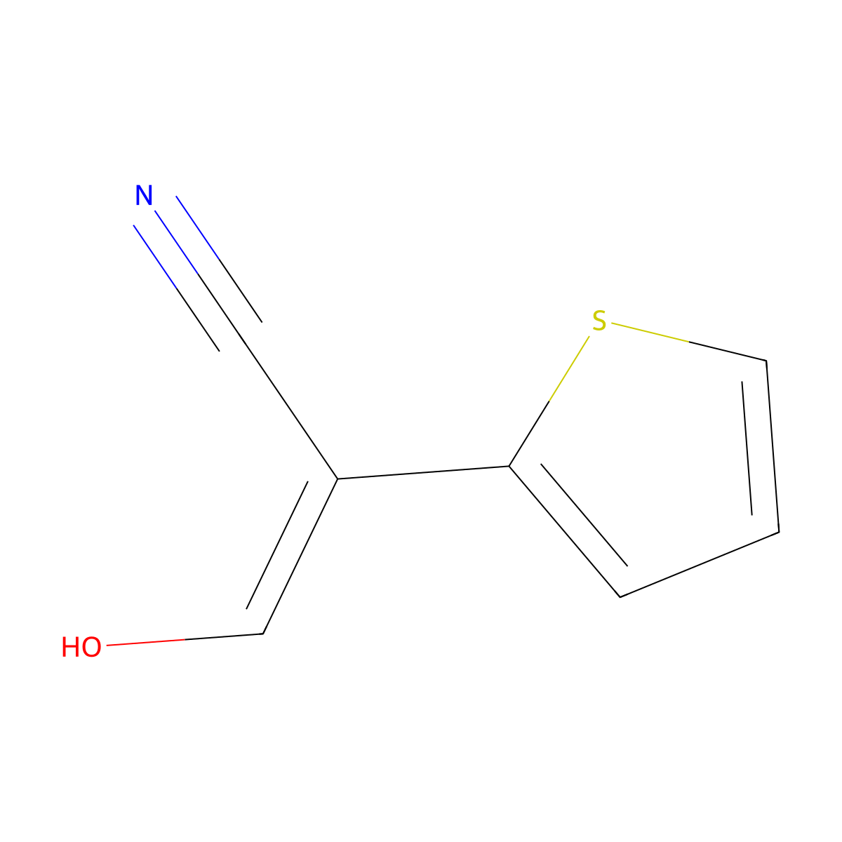 alpha-(Hydroxymethylene)-2-thiopheneacetonitrile molecular structure, CAS 76172-81-1