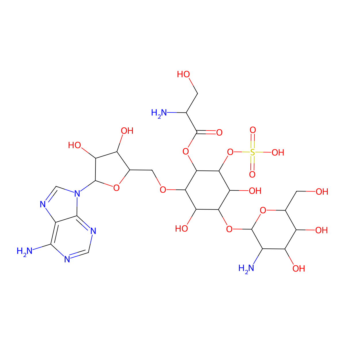 Adenomycin molecular structure, CAS 76174-56-6