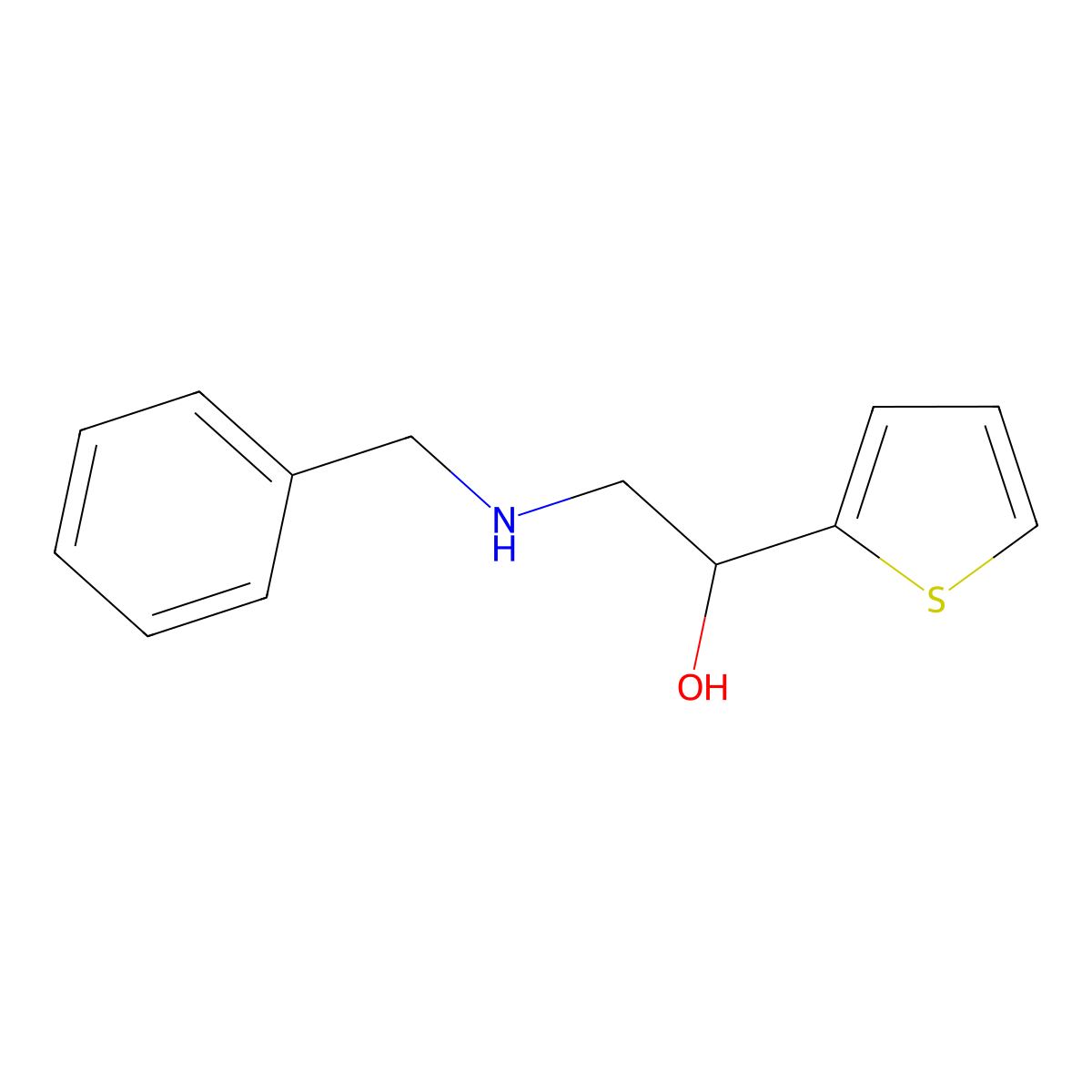 2-(Benzylamino)-1-(thiophen-2-yl)ethan-1-ol molecular structure, CAS 76175-41-2