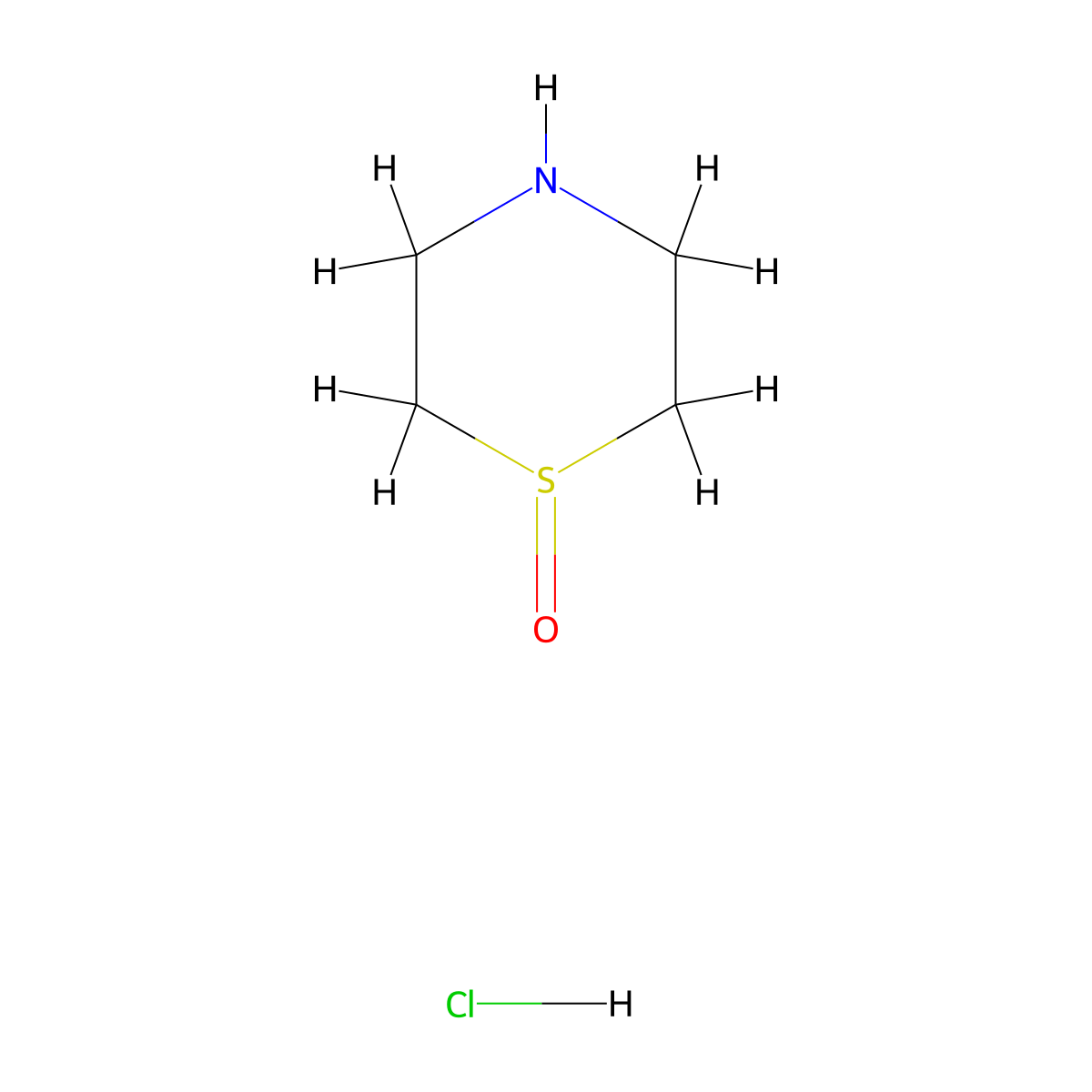 1Lambda4-thiomorpholin-1-one hydrochloride molecular structure, CAS 76176-87-9