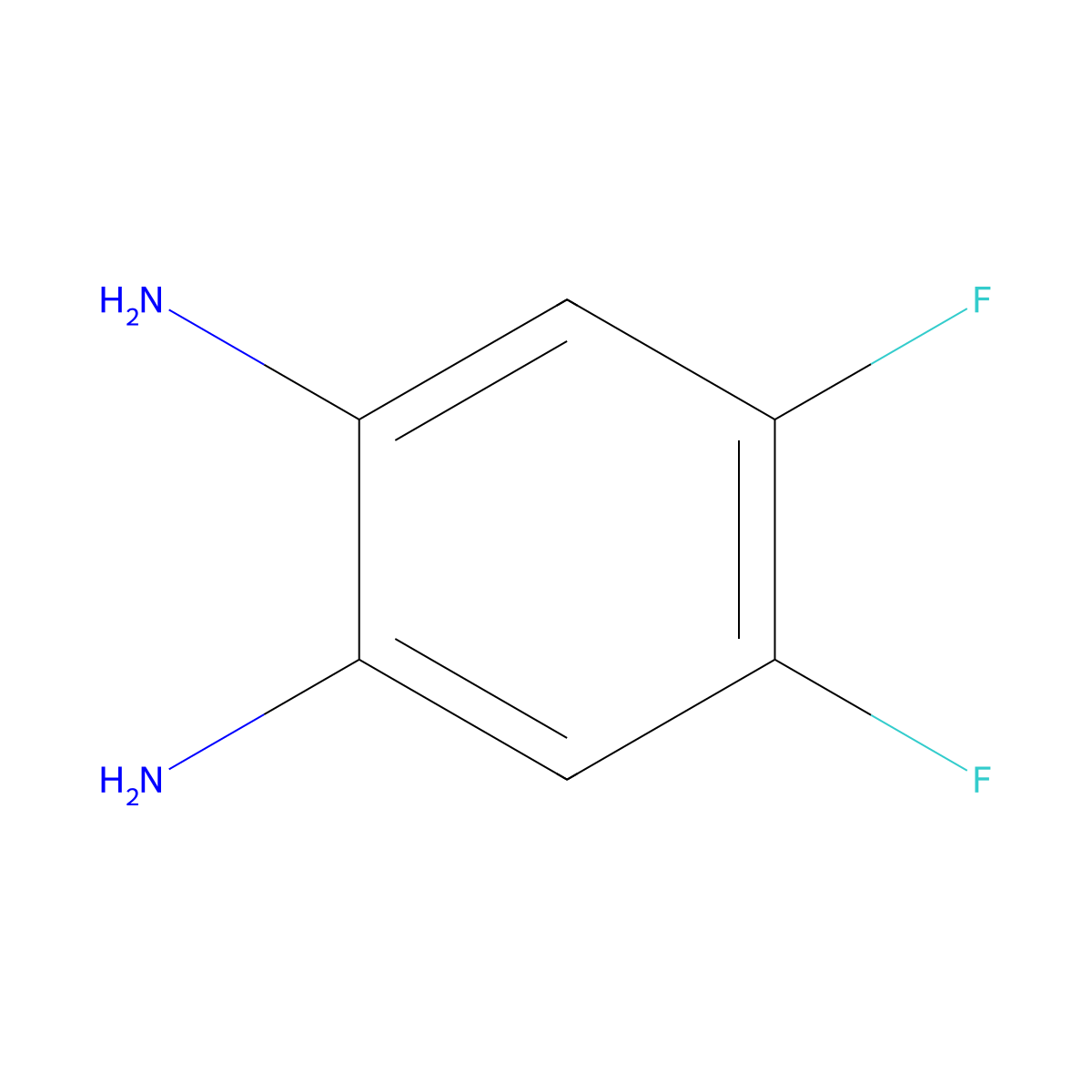 1,2-Diamino-4,5-difluorobenzene molecular structure, CAS 76179-40-3