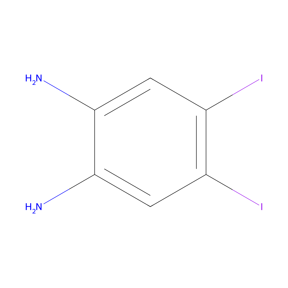 4,5-Diiodo-benzene-1,2-diamine molecular structure, CAS 76179-43-6