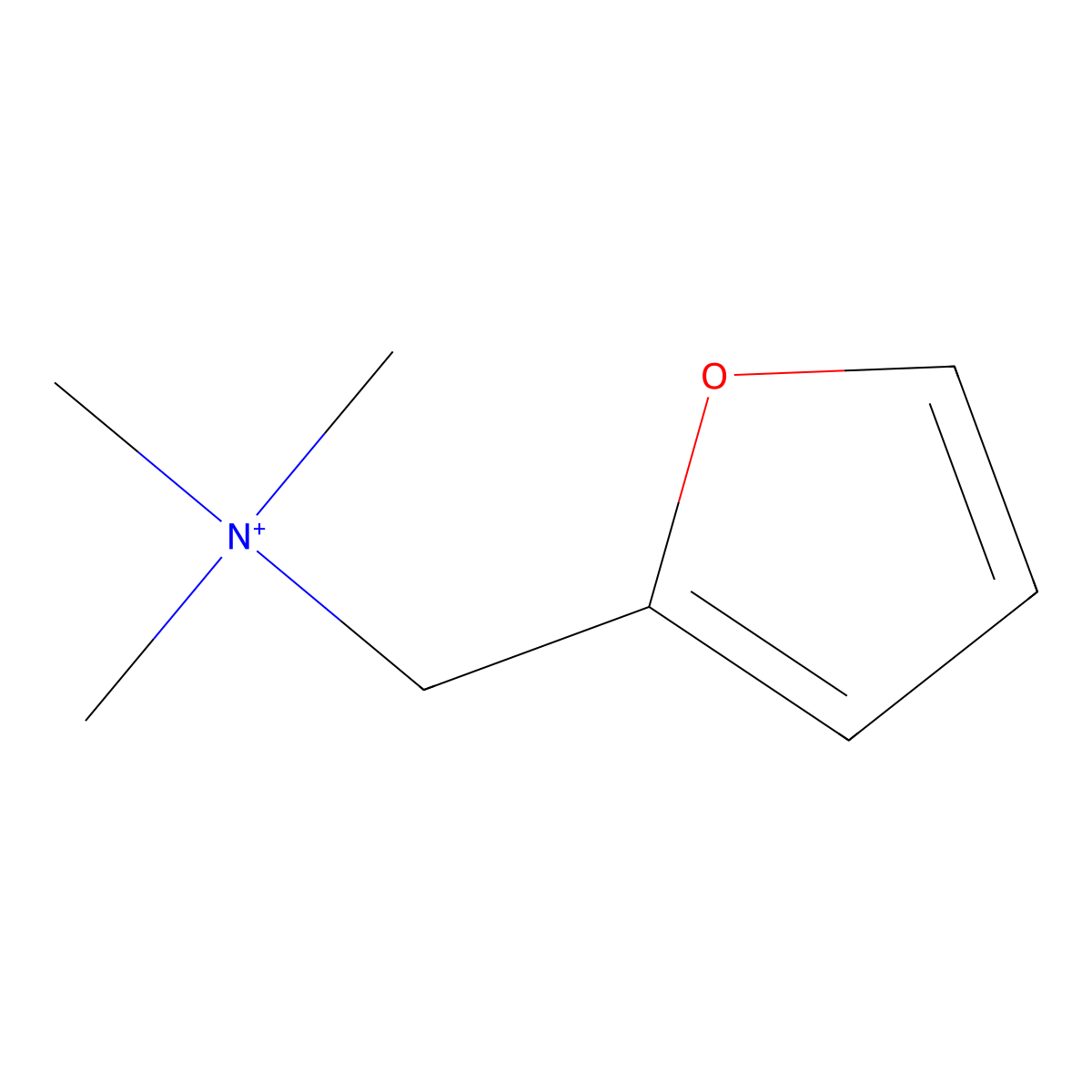 N,N,N-Trimethyl-2-furanmethanaminium molecular structure, CAS 7618-86-2