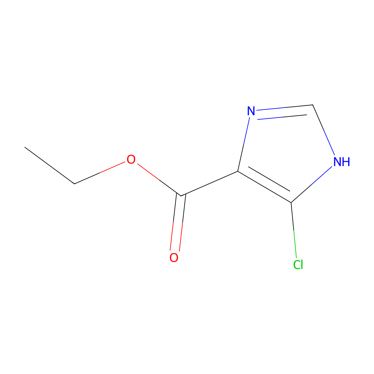 ethyl 5-chloro-1H-imidazole-4-carboxylate molecular structure, CAS 76182-29-1