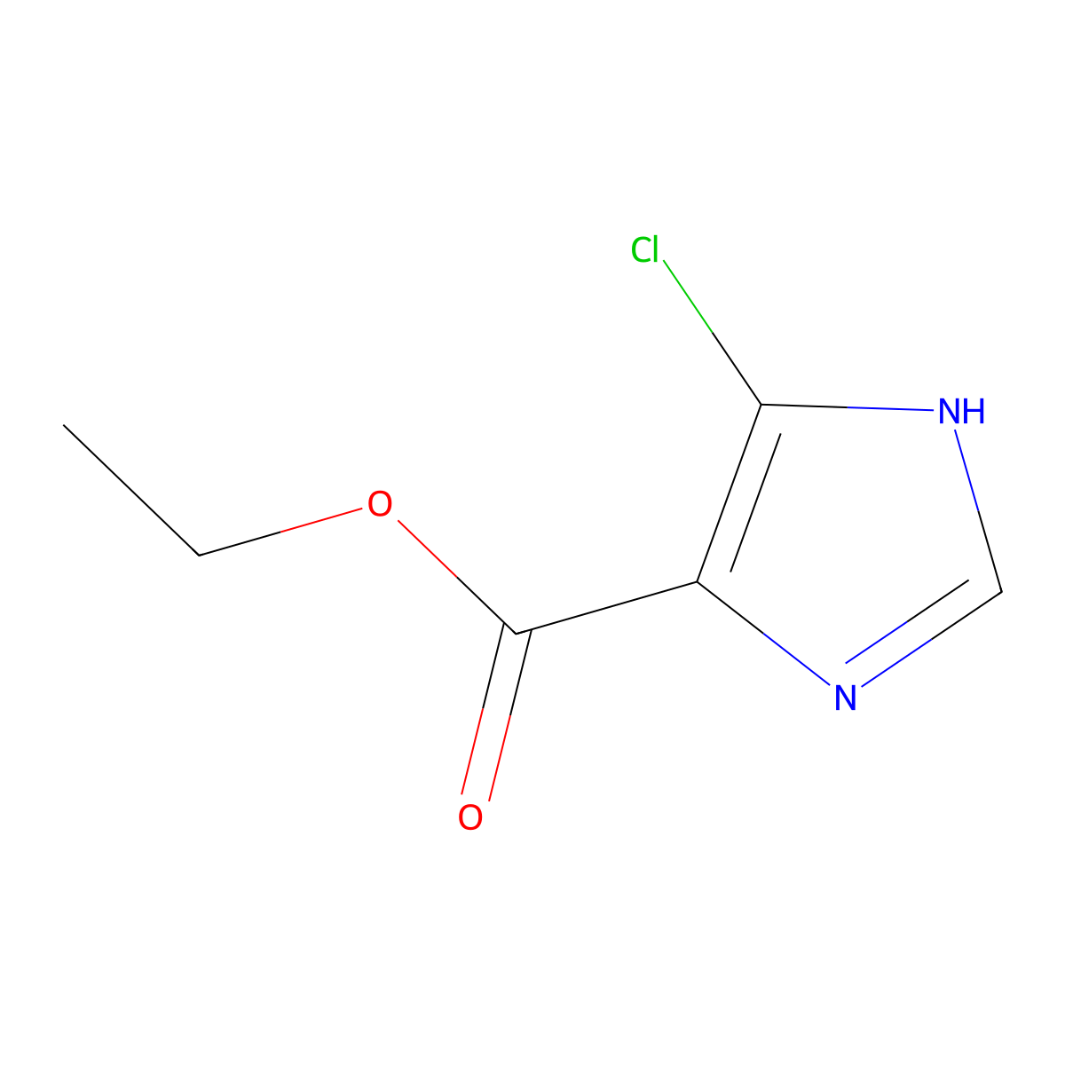 ethyl 5-chloro-1H-imidazole-4-carboxylate molecular structure, CAS 76182-29-1