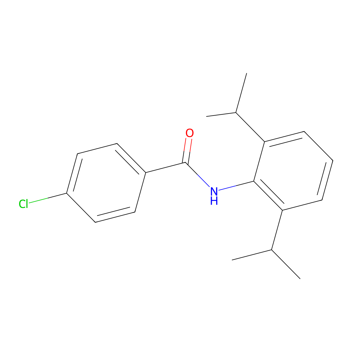 4-chloro-N-(2,6-diisopropylphenyl)benzamide molecular structure, CAS 76182-91-7