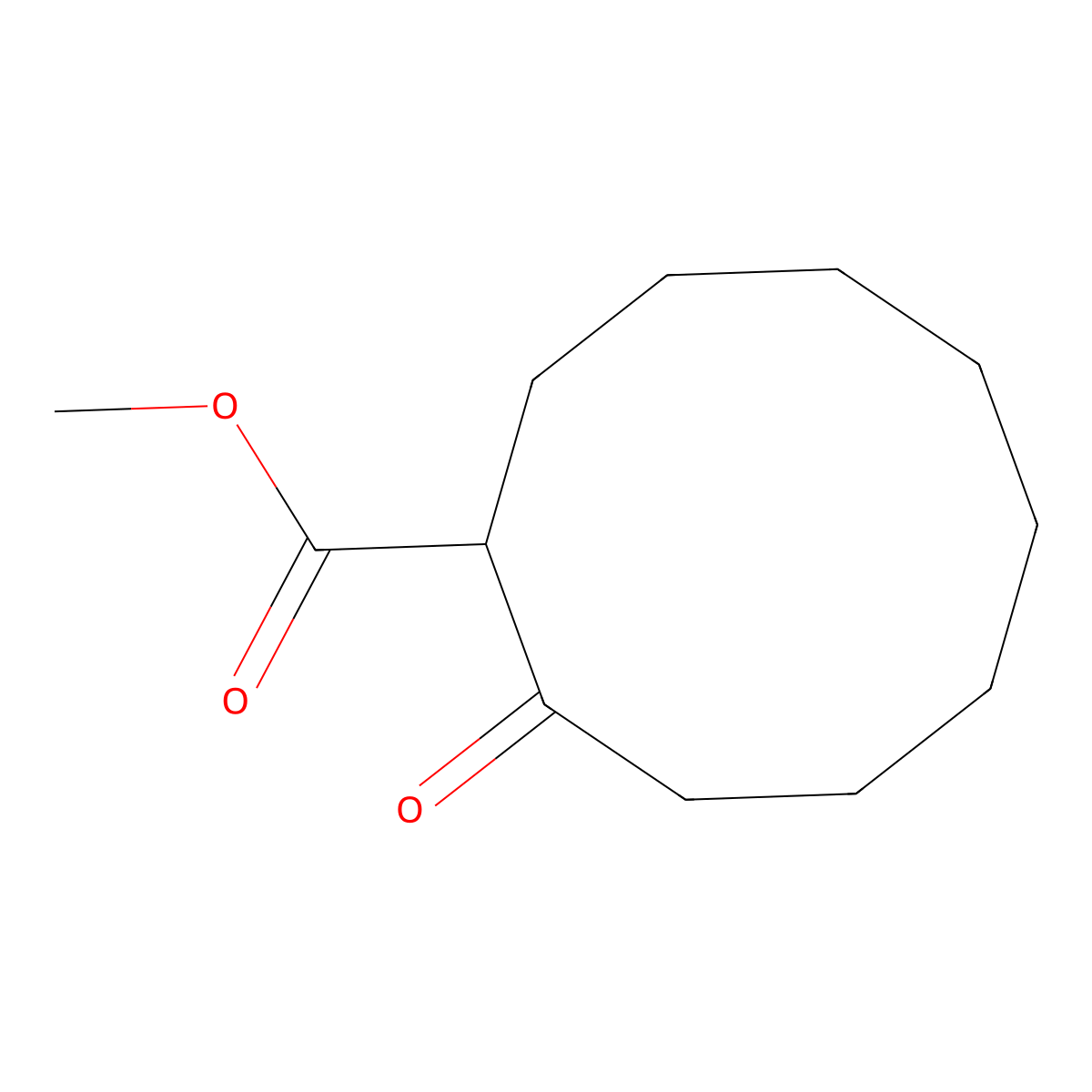 Methyl 2-oxocyclodecane-1-carboxylate molecular structure, CAS 76185-11-0