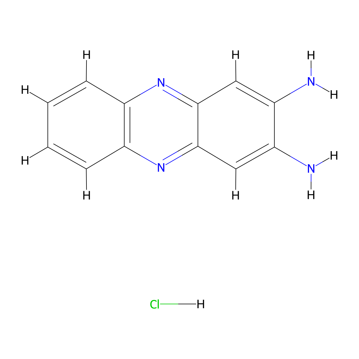 Phenazine-2,3-diamine, chloride molecular structure, CAS 76190-35-7