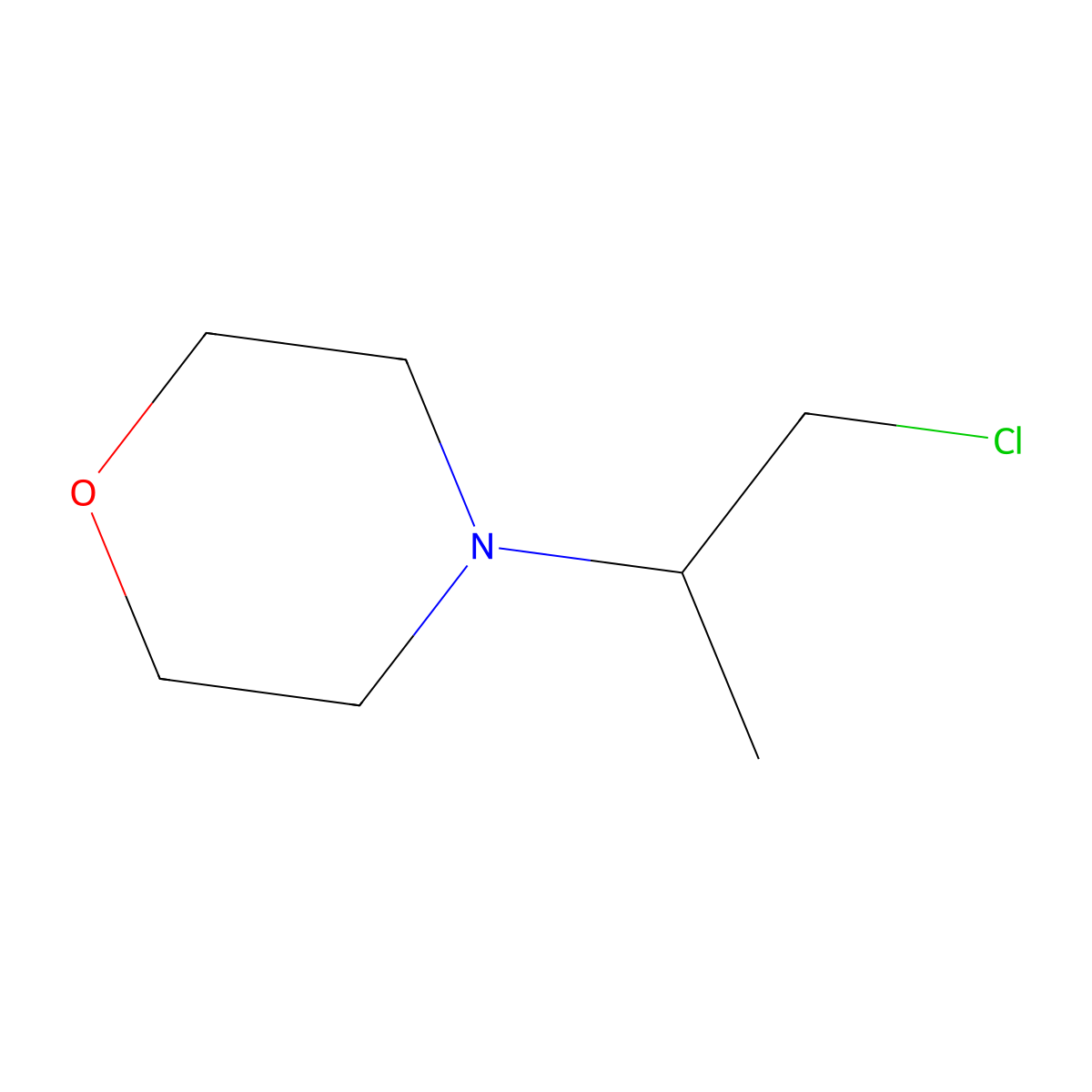 4-(1-Chloropropan-2-yl)morpholine molecular structure, CAS 76191-26-9