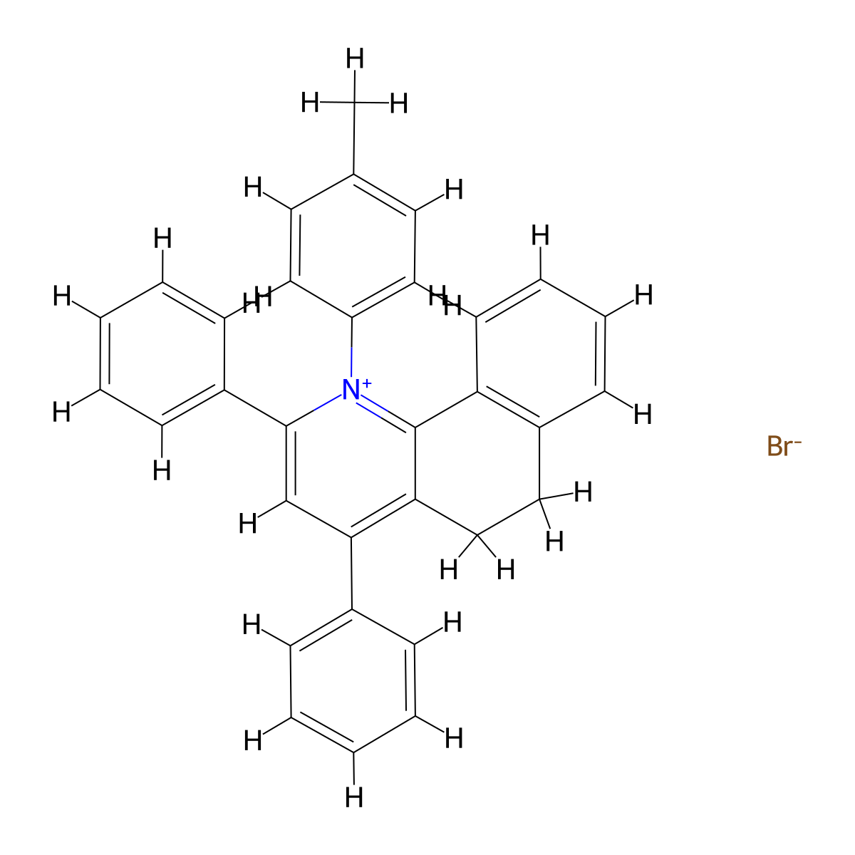 1-(4-Methylphenyl)-2,4-diphenyl-5,6-dihydrobenzo[h]quinolinium bromide molecular structure, CAS 76192-24-0