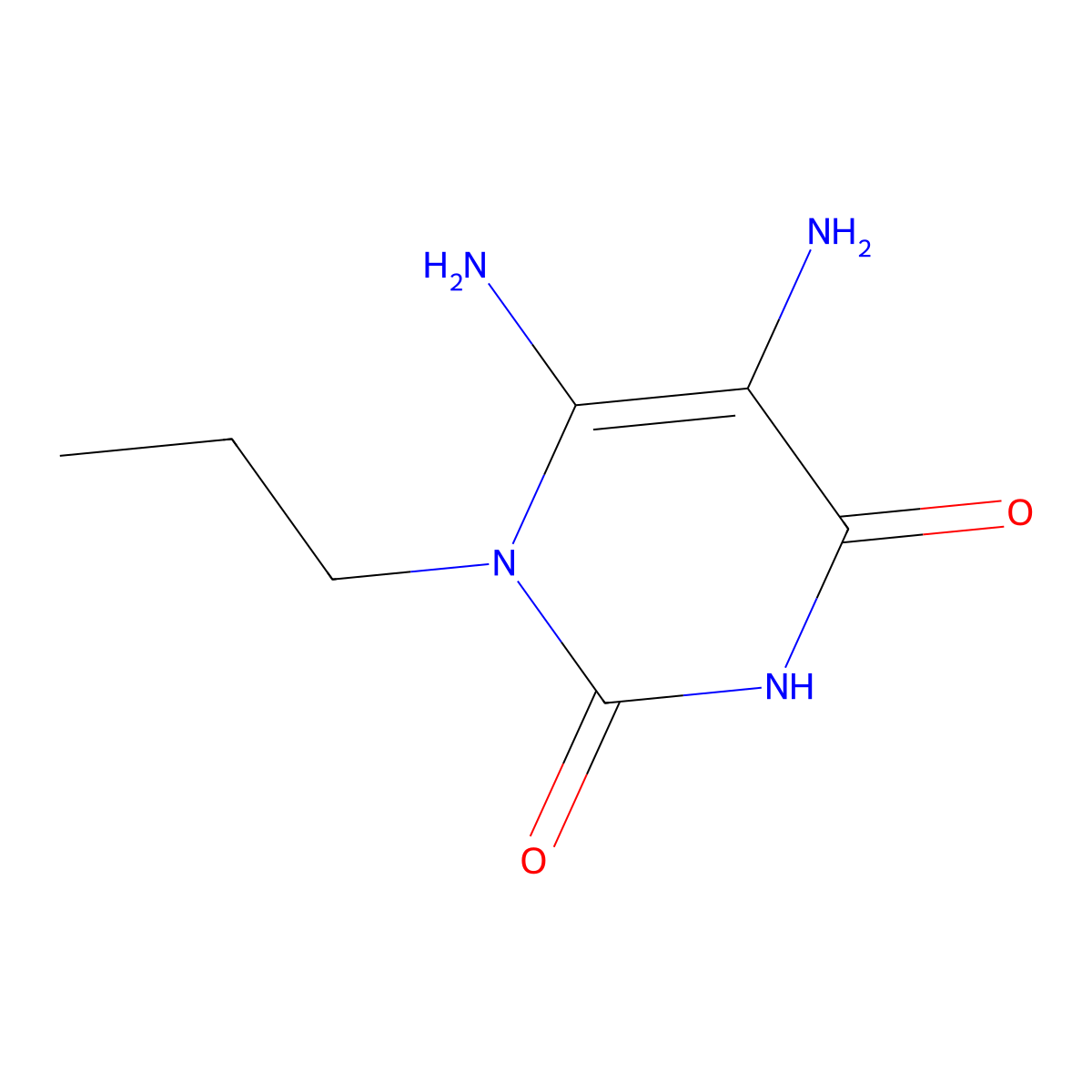 5,6-Diamino-1-propyl-1,2,3,4-tetrahydropyrimidine-2,4-dione molecular structure, CAS 76194-07-5
