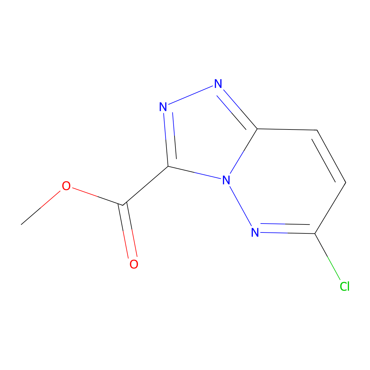 Methyl 6-chloro-[1,2,4]triazolo[4,3-B]pyridazine-3-carboxylate molecular structure, CAS 76196-04-8