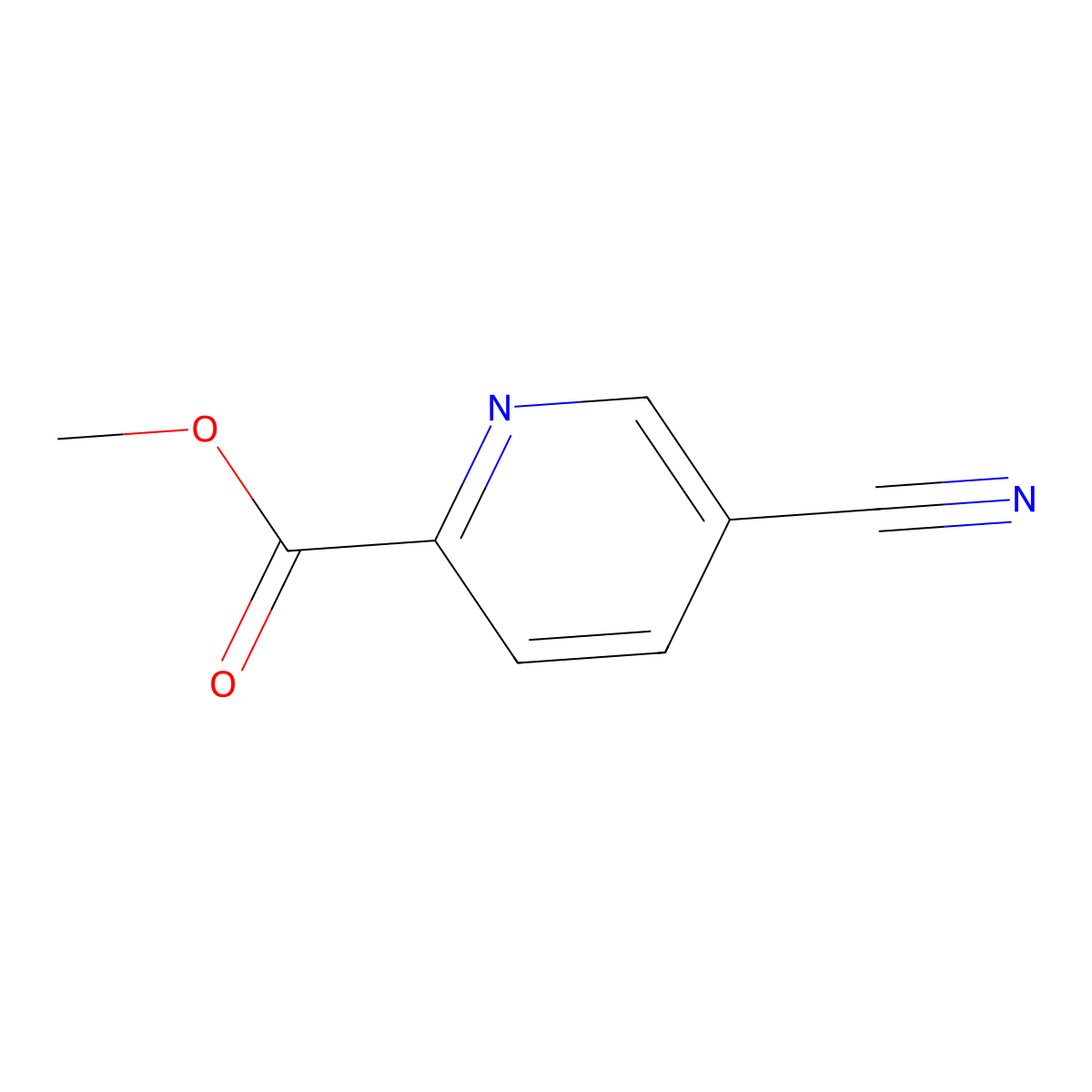 Methyl 5-cyanopyridine-2-carboxylate molecular structure, CAS 76196-66-2