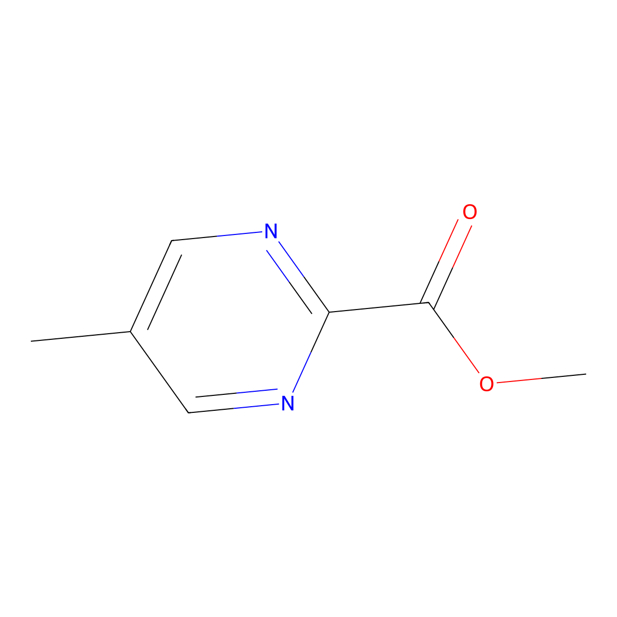 Methyl 5-methylpyrimidine-2-carboxylate molecular structure, CAS 76196-80-0